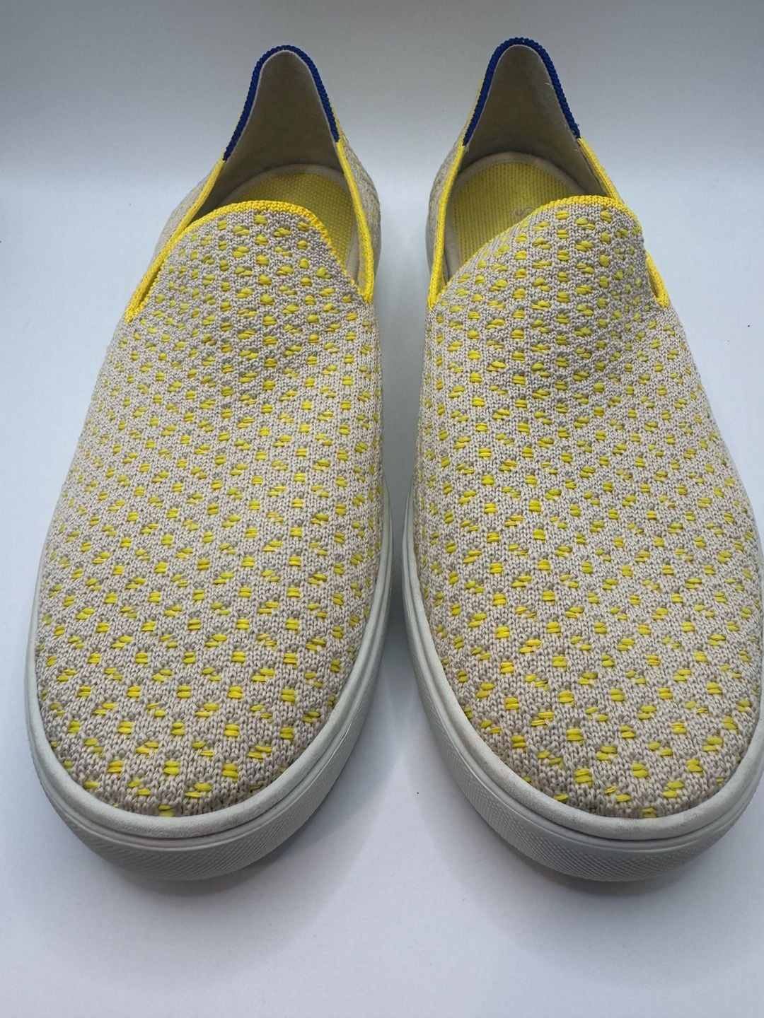 Rothy's The Sneaker Honeycomb Slip-On Shoes Lemon Yellow 9.5 2