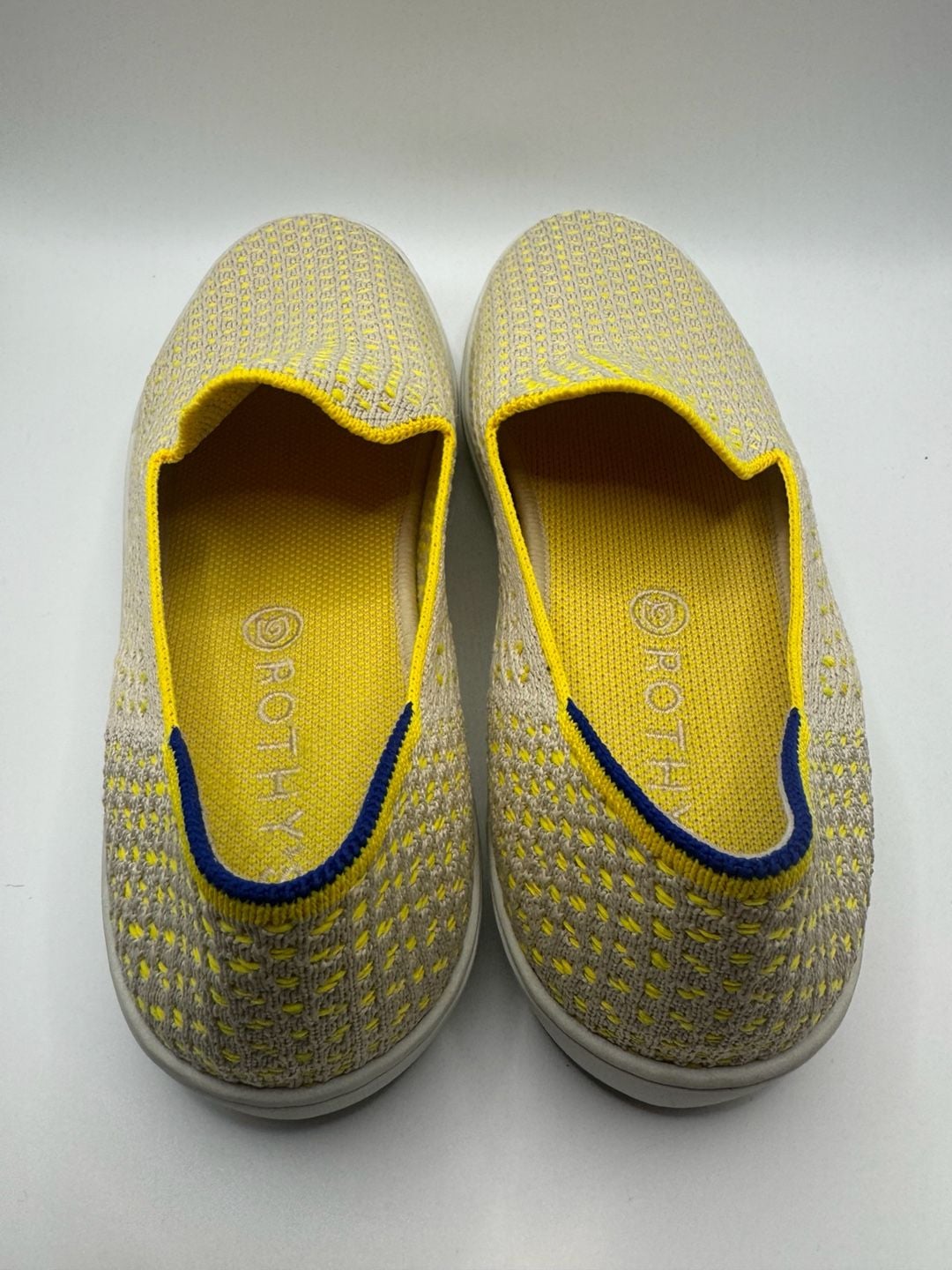 Rothy's The Sneaker Honeycomb Slip-On Shoes Lemon Yellow 9.5 7