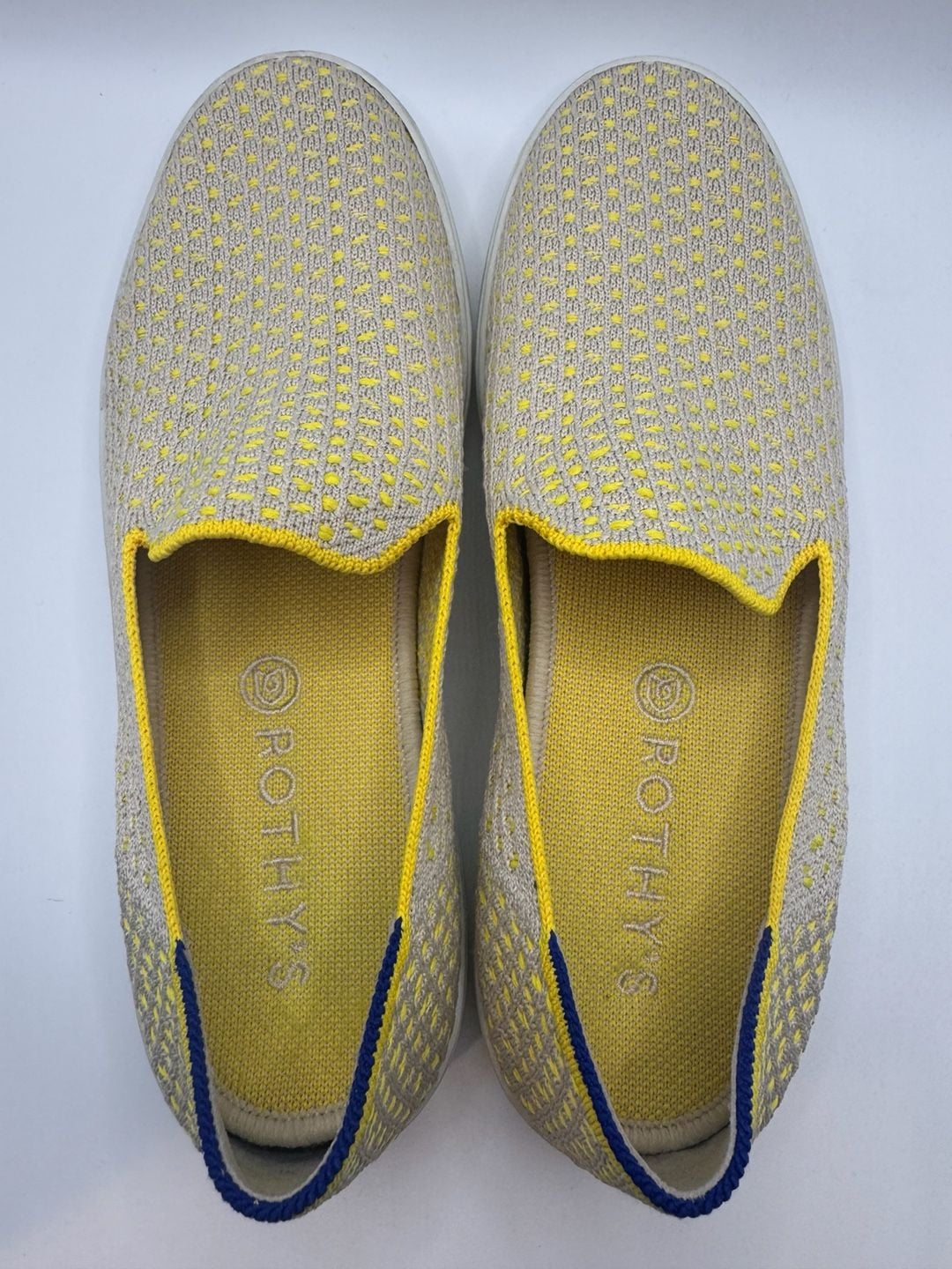 Rothy's The Sneaker Honeycomb Slip-On Shoes Lemon Yellow 9.5 8
