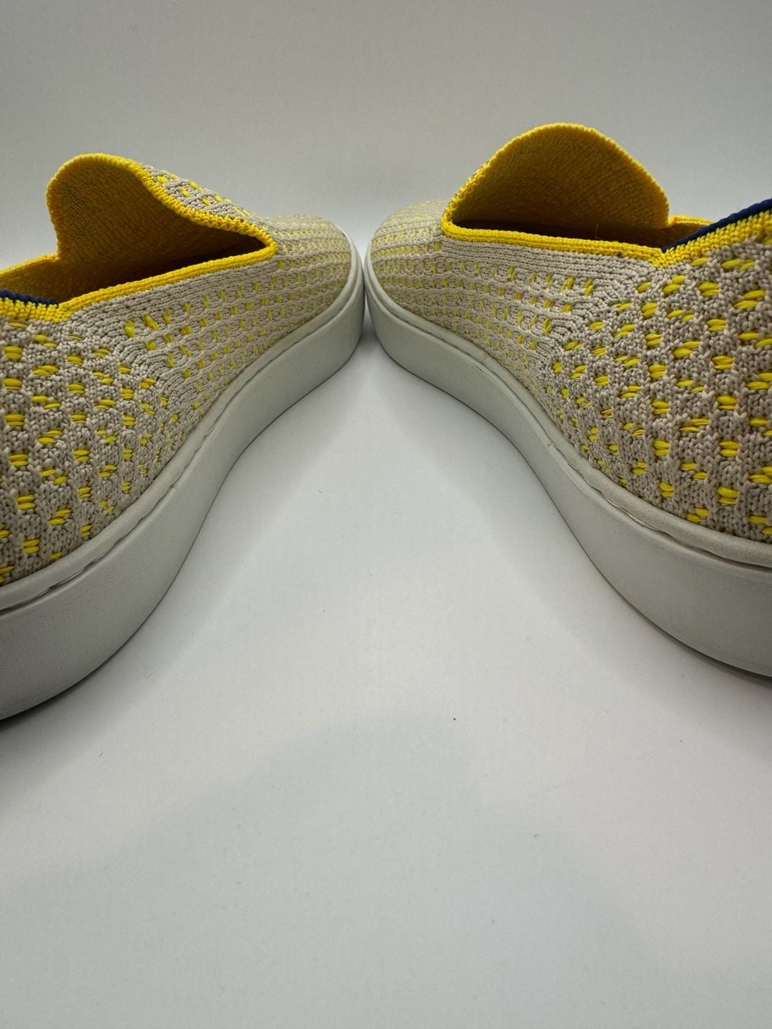 Rothy's The Sneaker Honeycomb Slip-On Shoes Lemon Yellow 9.5 9