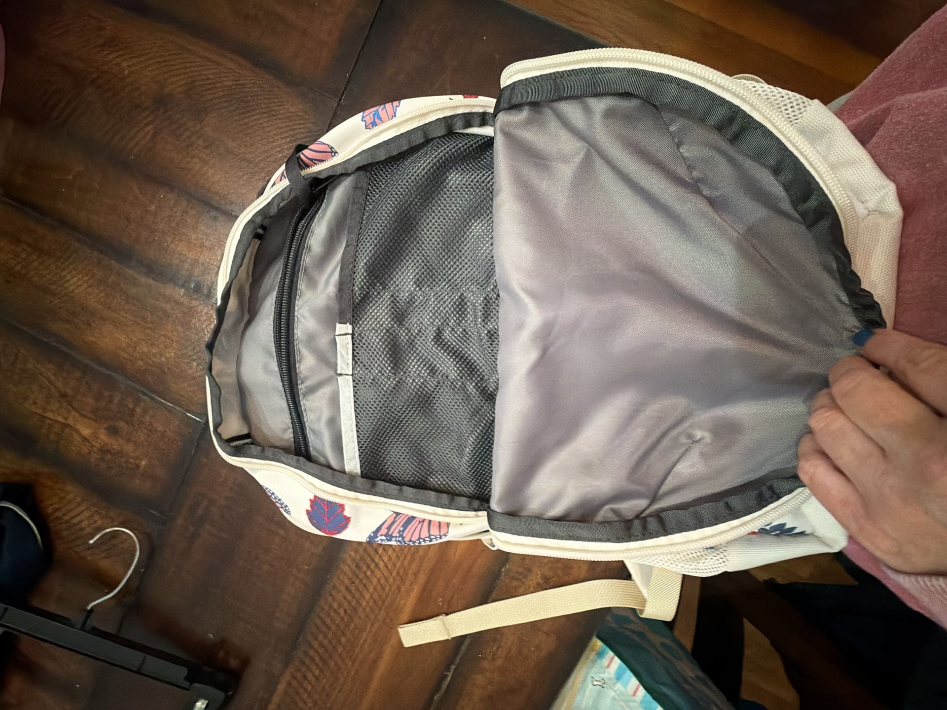 The North Face Jester Backpack Gardenia White Butterfly Floral 4