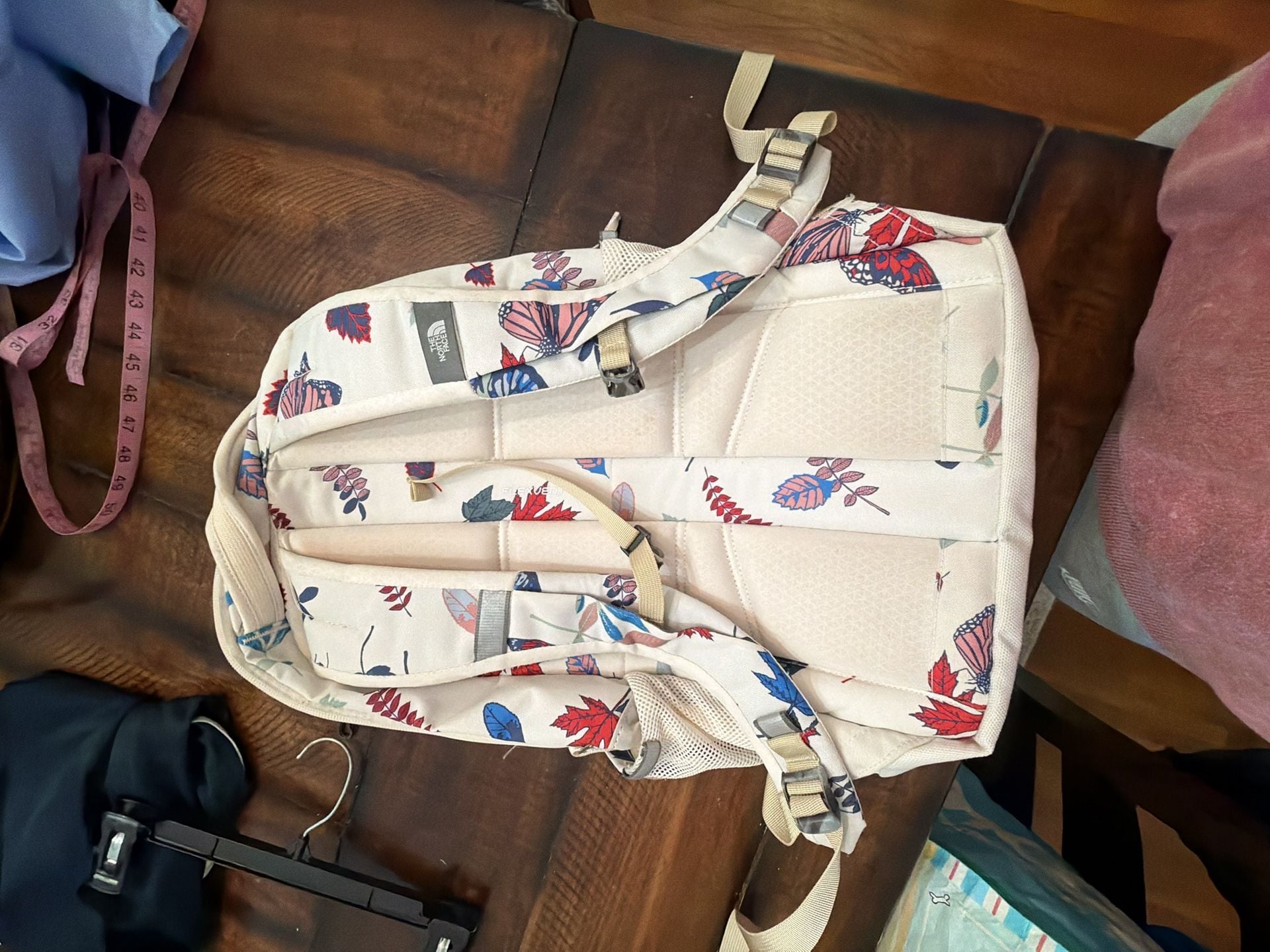 The North Face Jester Backpack Gardenia White Butterfly Floral 5