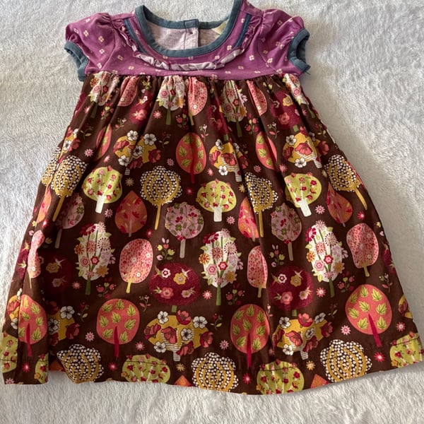 Matilda Jane Through The Trees Dress Size 12-18m Floral Brown
