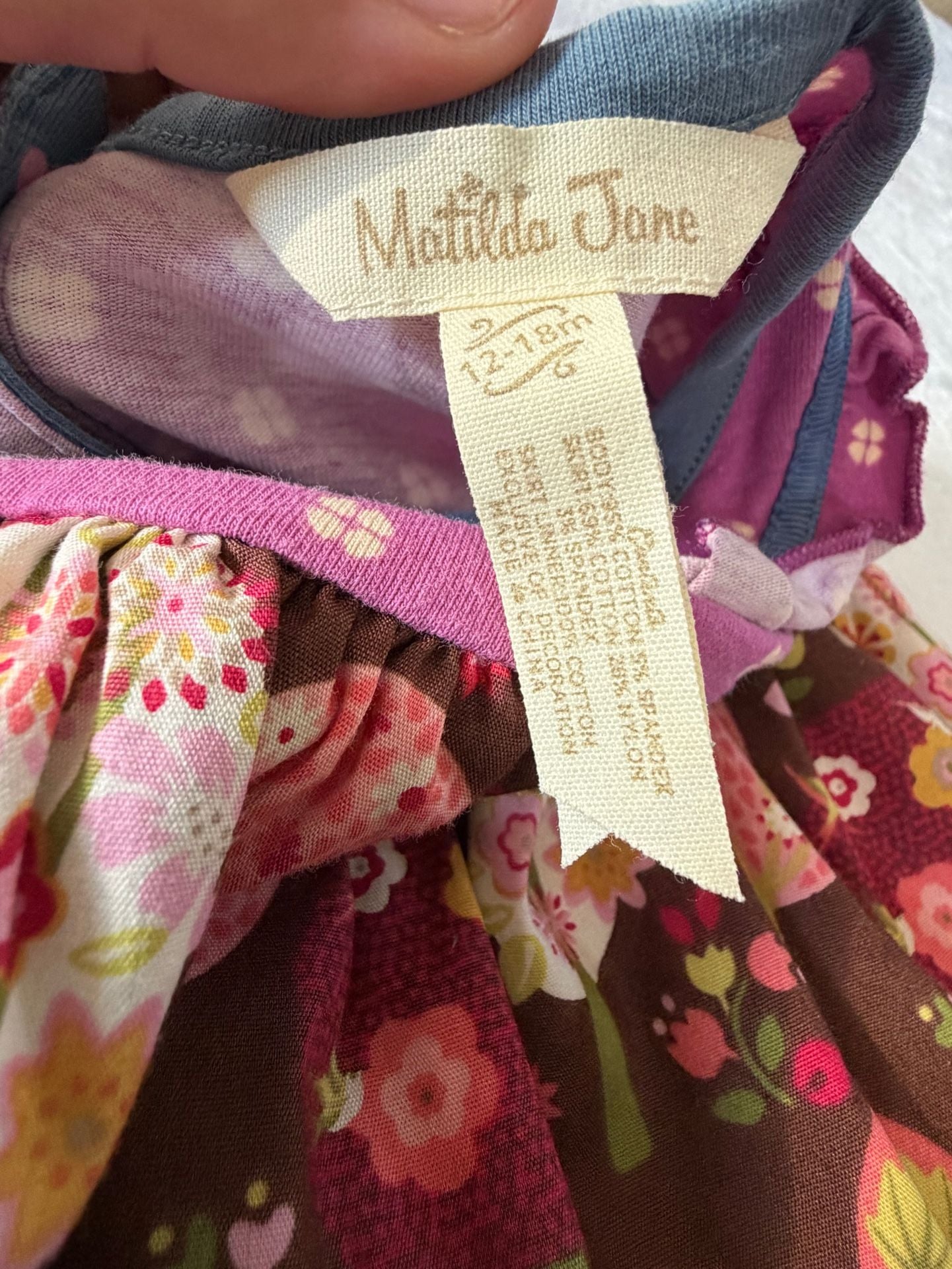 Matilda Jane Through The Trees Dress Size 12-18m Floral Brown 3
