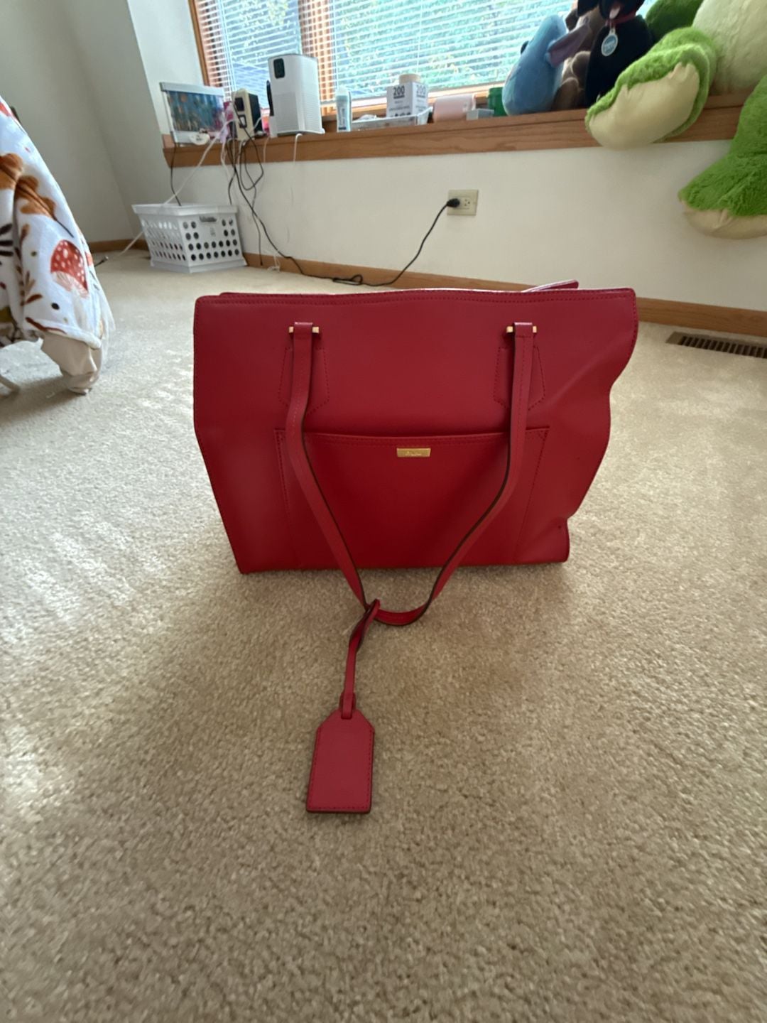 Lauren Ralph Lauren Tote Bag Red Leather 2