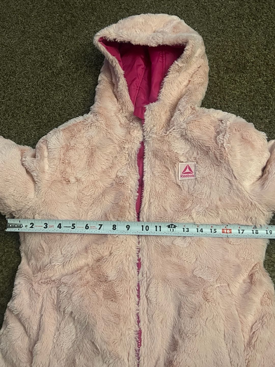 Reebok Girls Pink Quilted Nylon Puffer Jacket Size 6 5