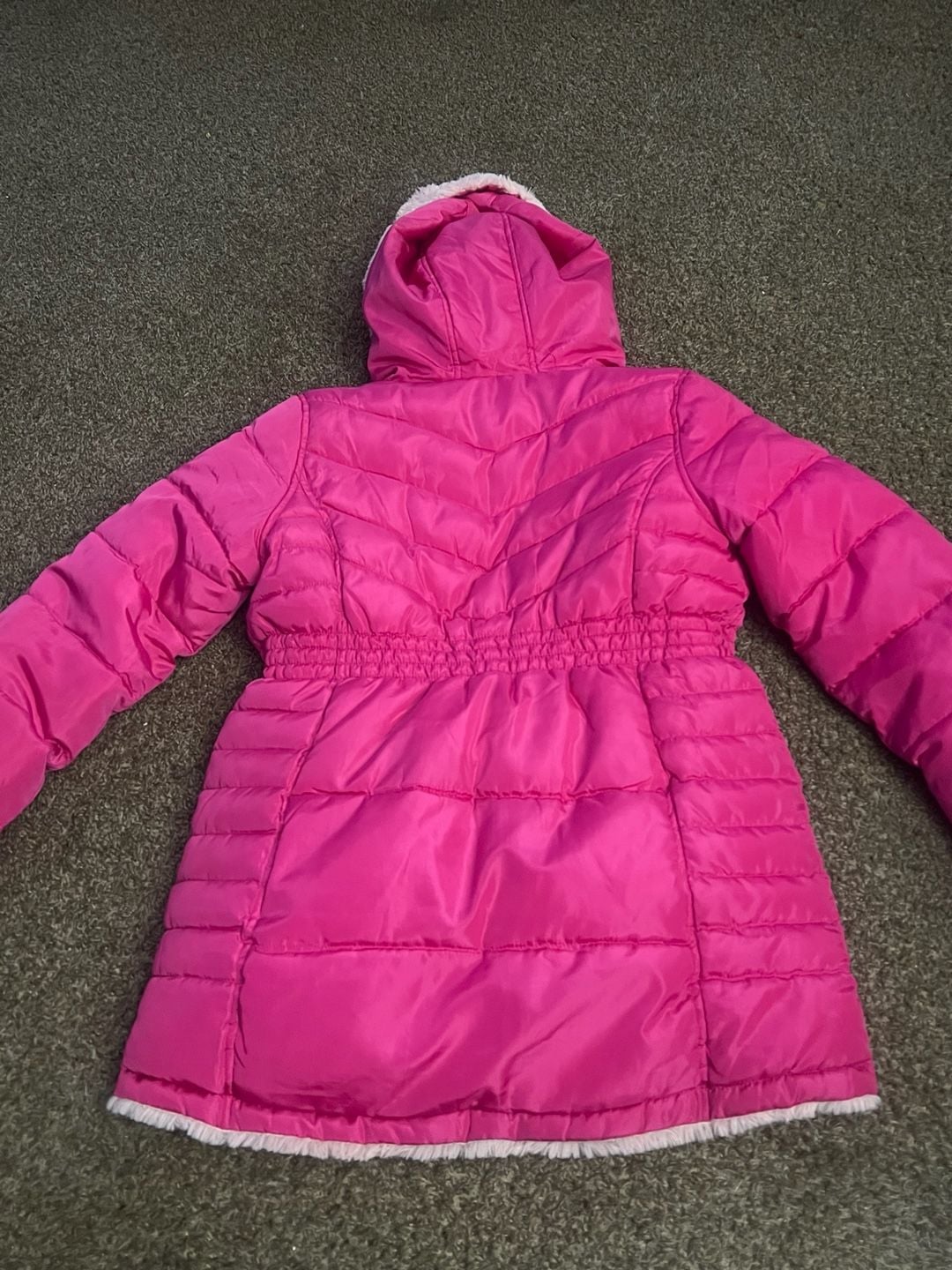 Reebok Girls Pink Quilted Nylon Puffer Jacket Size 6 6