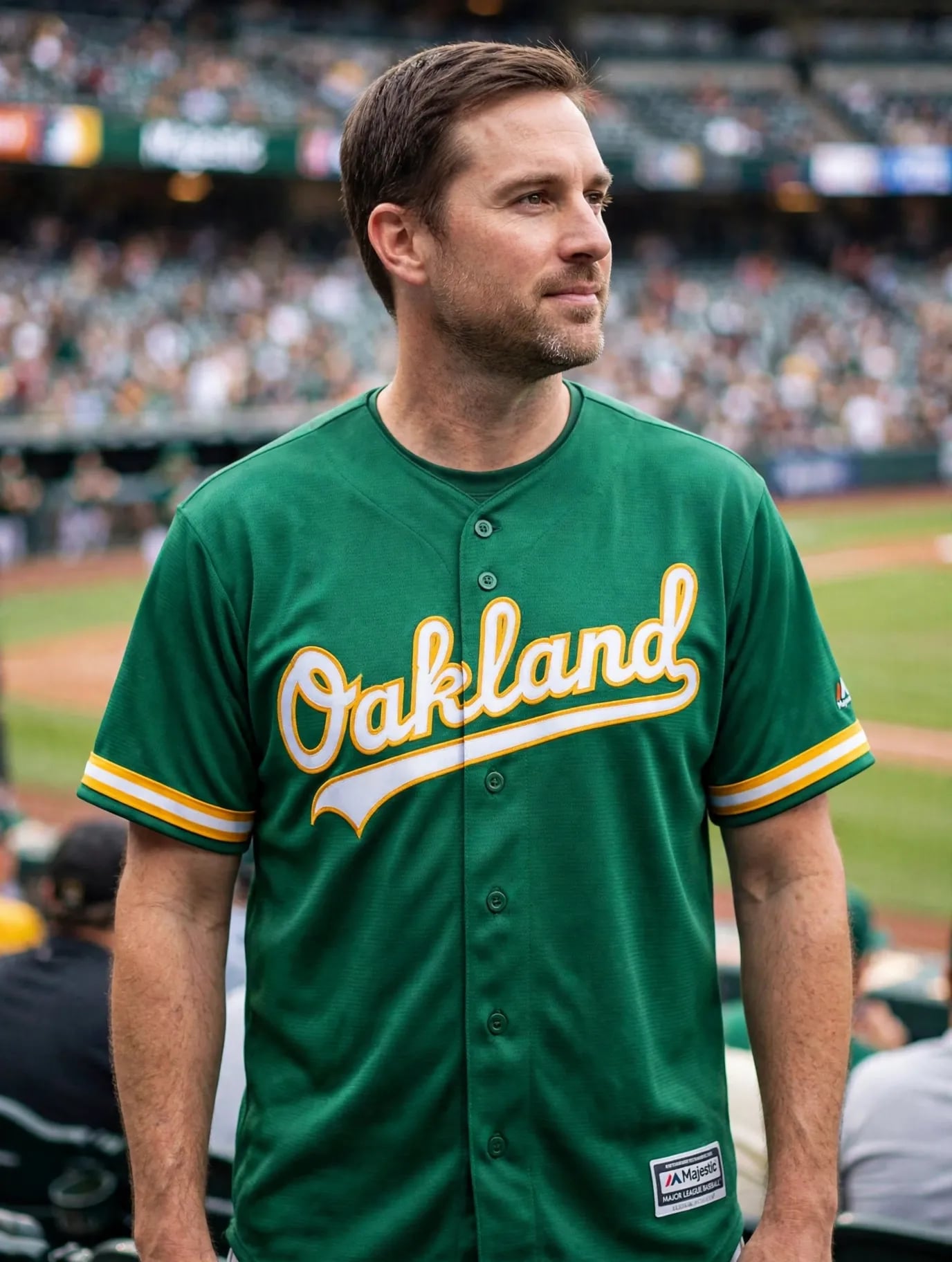 Majestic Athletic Oakland Athletics Baseball Jersey Green 3