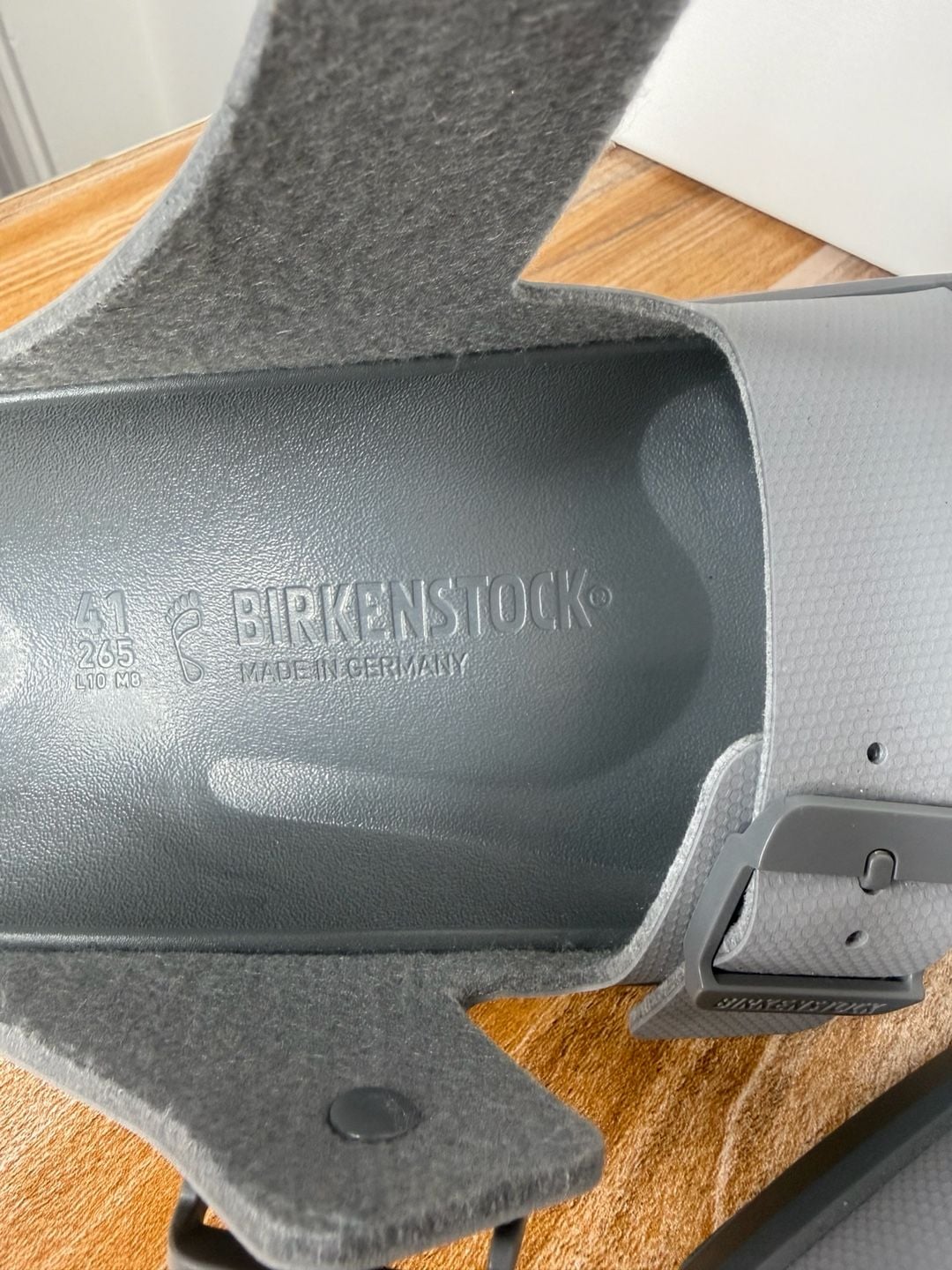 Birkenstock Mogami Terra Size 41 L10 M8 Whale Gray Sandals Retail Price $105 9