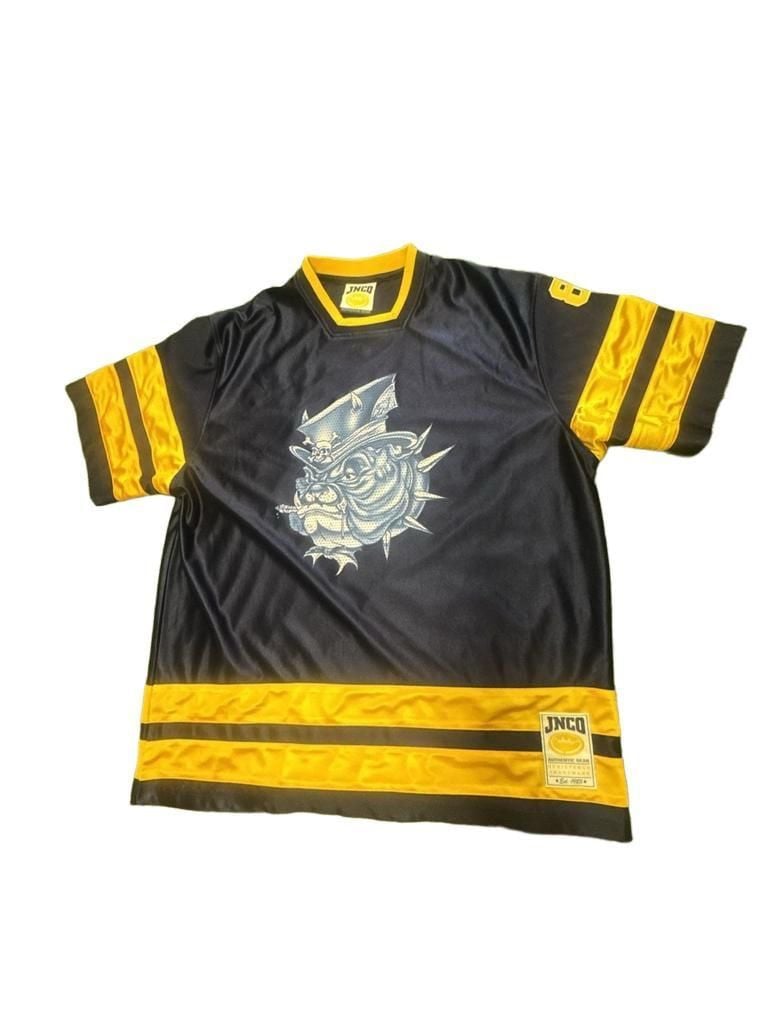 JNCO Hockey Jersey Size 58 Navy Yellow 2