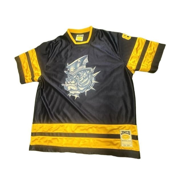 JNCO Hockey Jersey Size 58 Navy Yellow