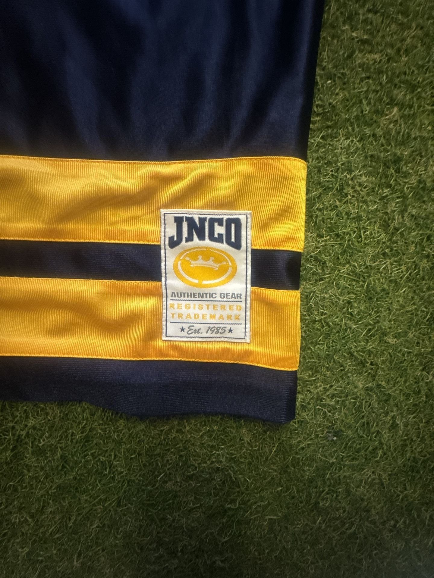 JNCO Hockey Jersey Size 58 Navy Yellow 3