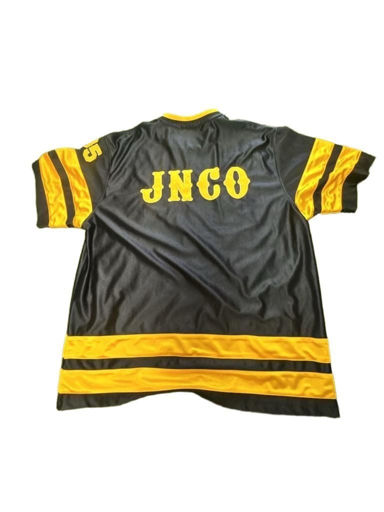 JNCO Hockey Jersey Size 58 Navy Yellow 4
