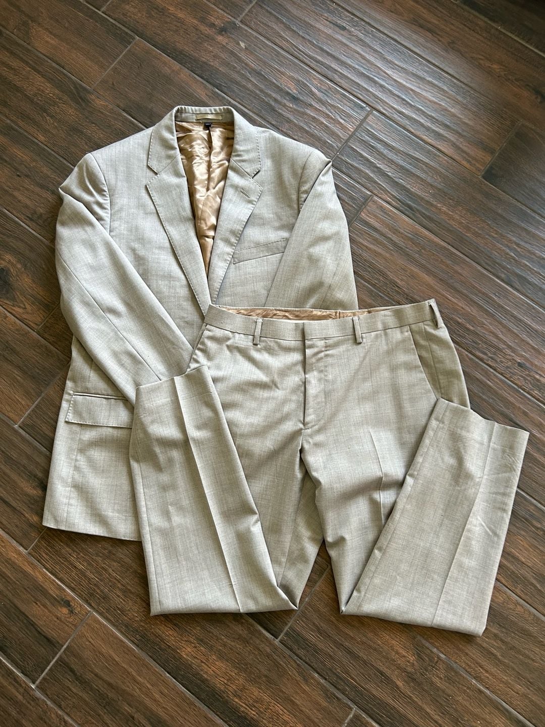 Loro Piana Two-Piece Suit Loro Piana Superfine Wool Light Gray 1