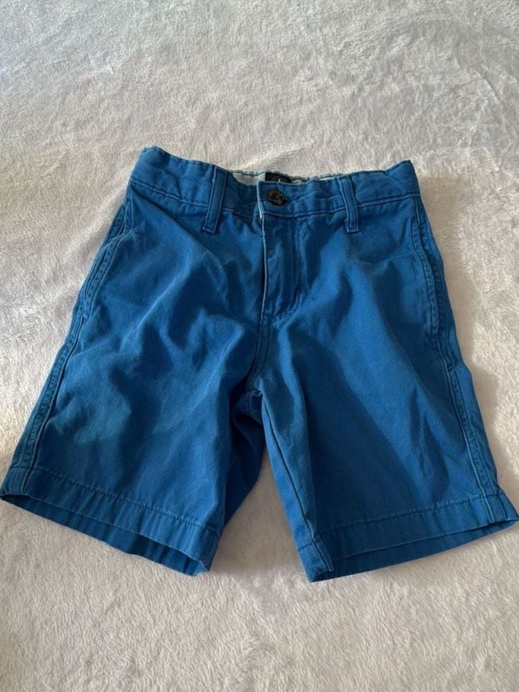 JK Khaki Boys Chino Shorts Size 8R Blue Cotton Flat Front Casual 2