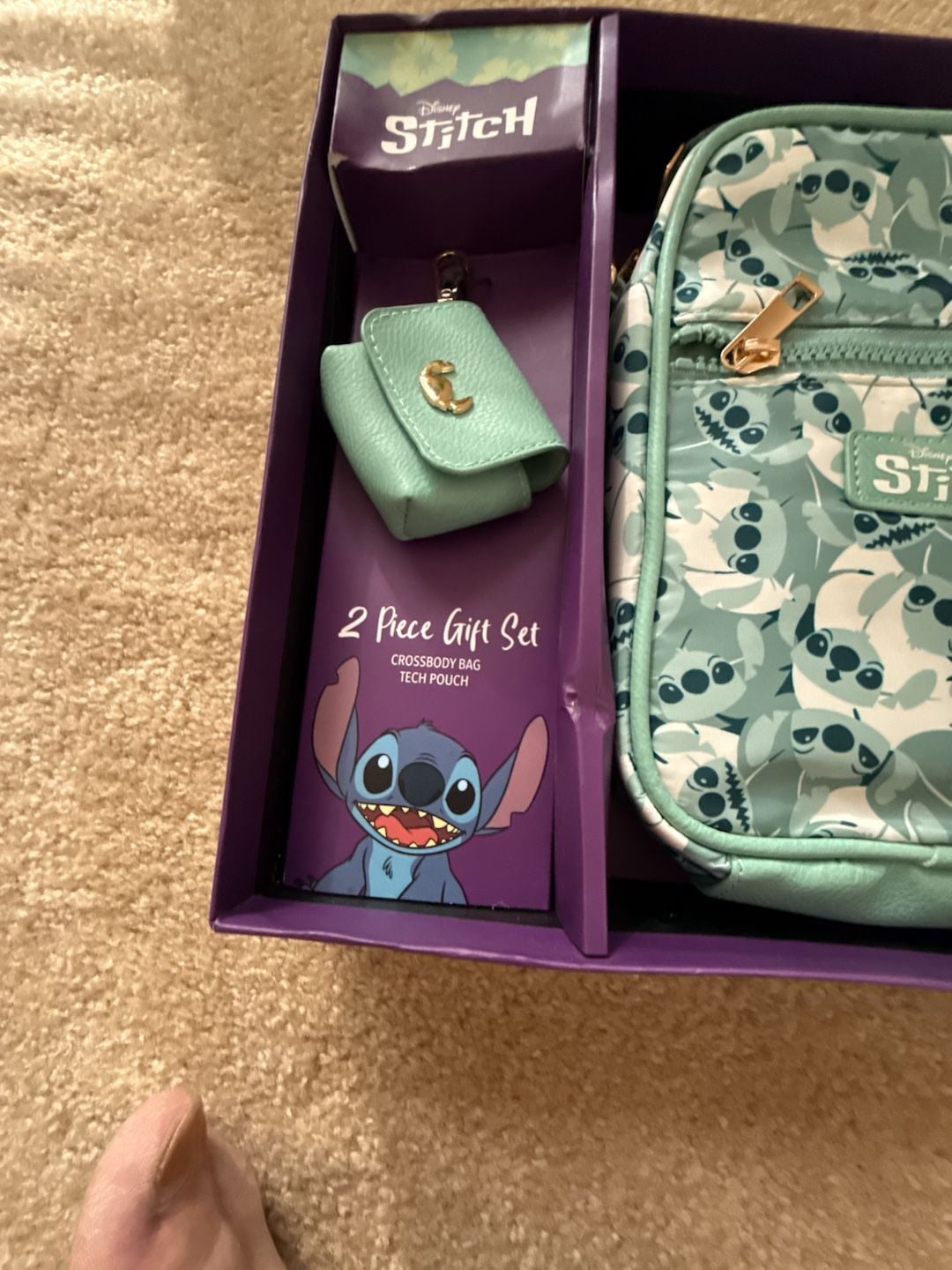 Bioworld Disney Stitch 2 Piece Gift Set Crossbody Bag Tech Pouch 4