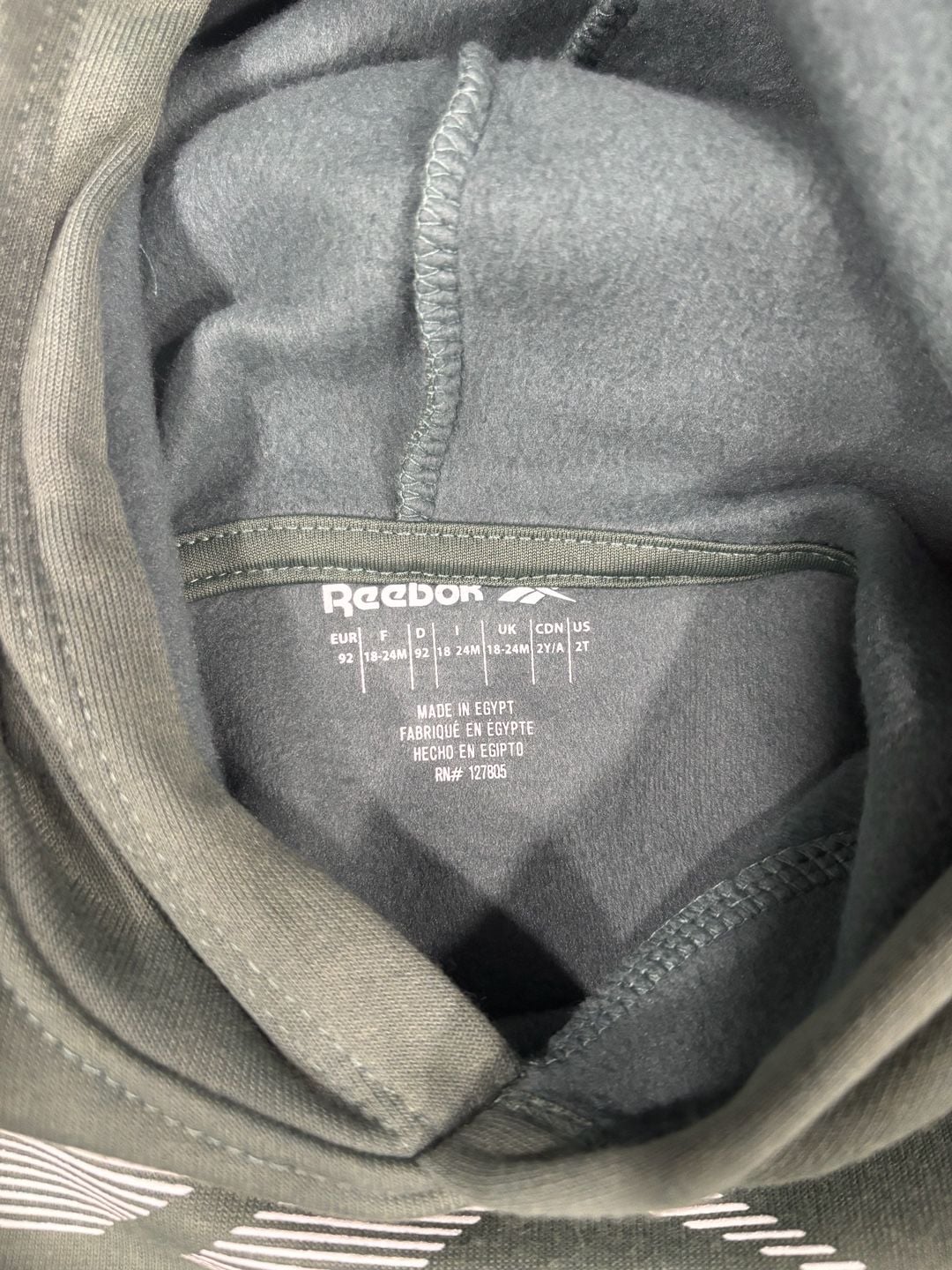 Reebok Baby Boys 2 Piece Fleece Hoodie Pants Set Olive Green 2T 5