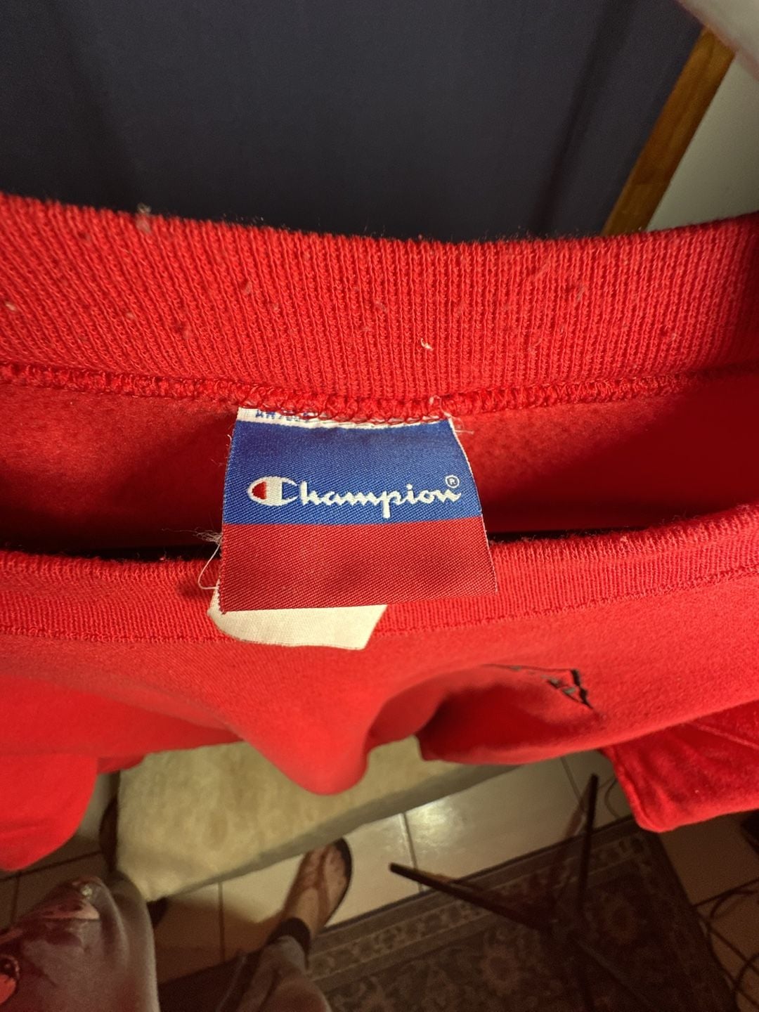 Champion Sweatshirt Red Embroidered Triangle Logo 4