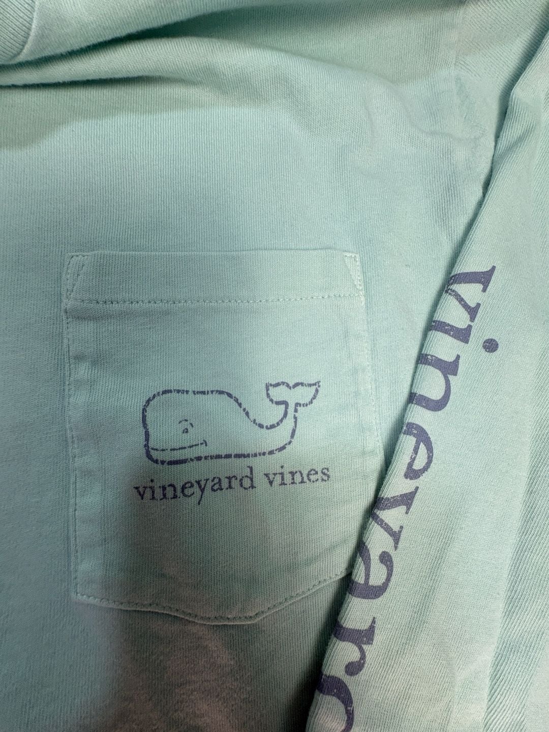 Vineyard Vines Long Sleeve Boys Pocket T-Shirt Light Blue 6