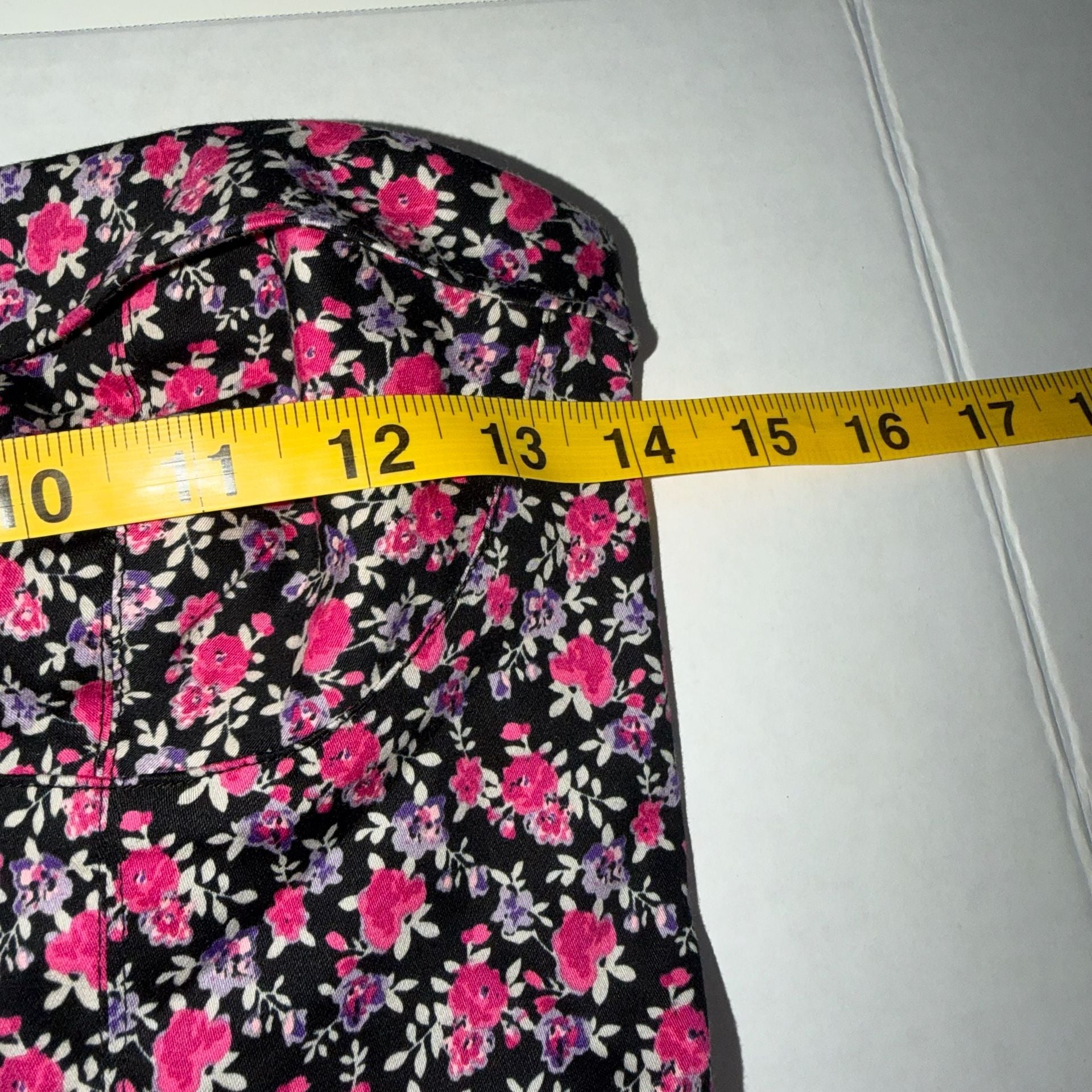 Black Poppy Y2K Floral Strapless Skater Dress Size Small 7