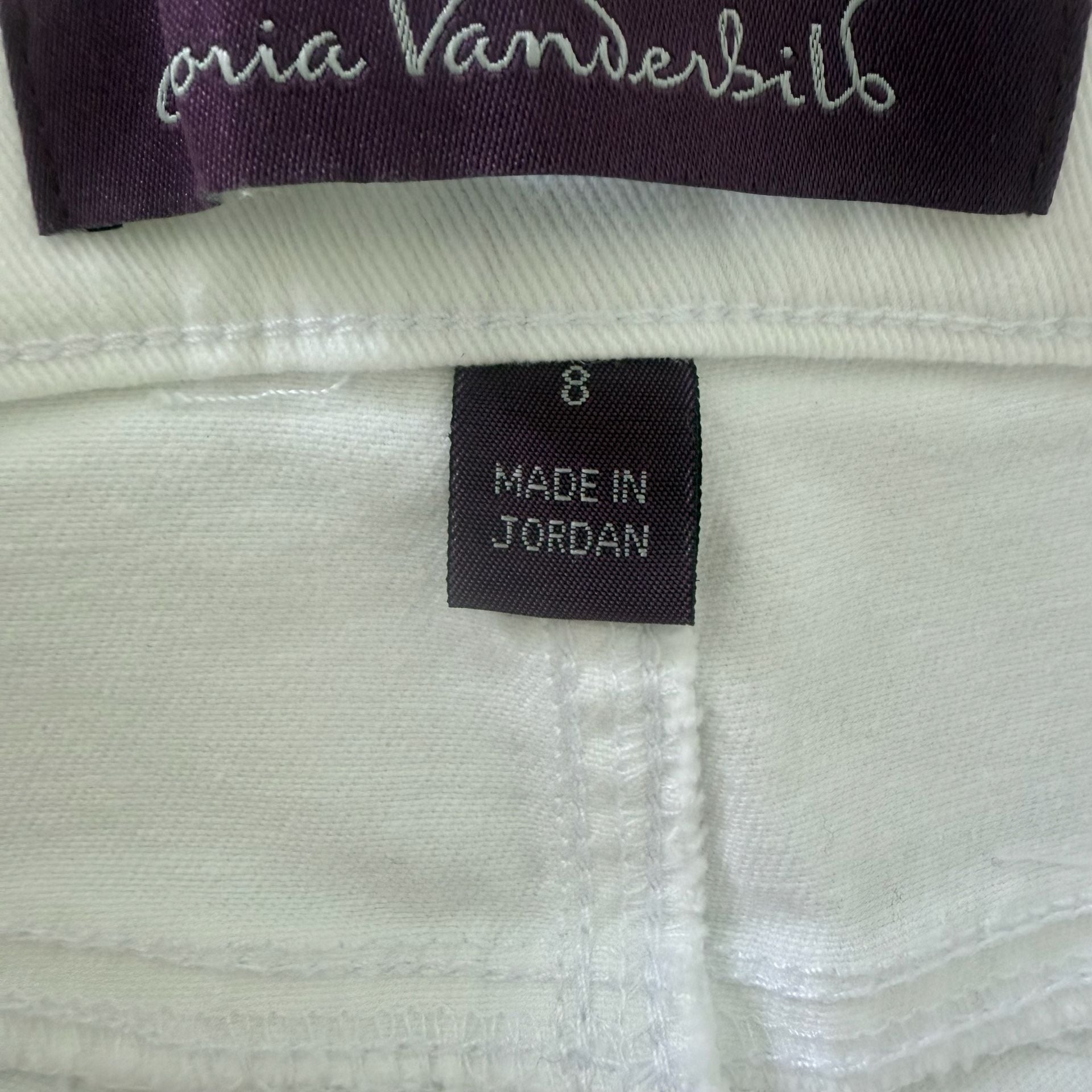 Gloria Vanderbilt Amanda Jeans Size 8 White Straight Leg Denim 4