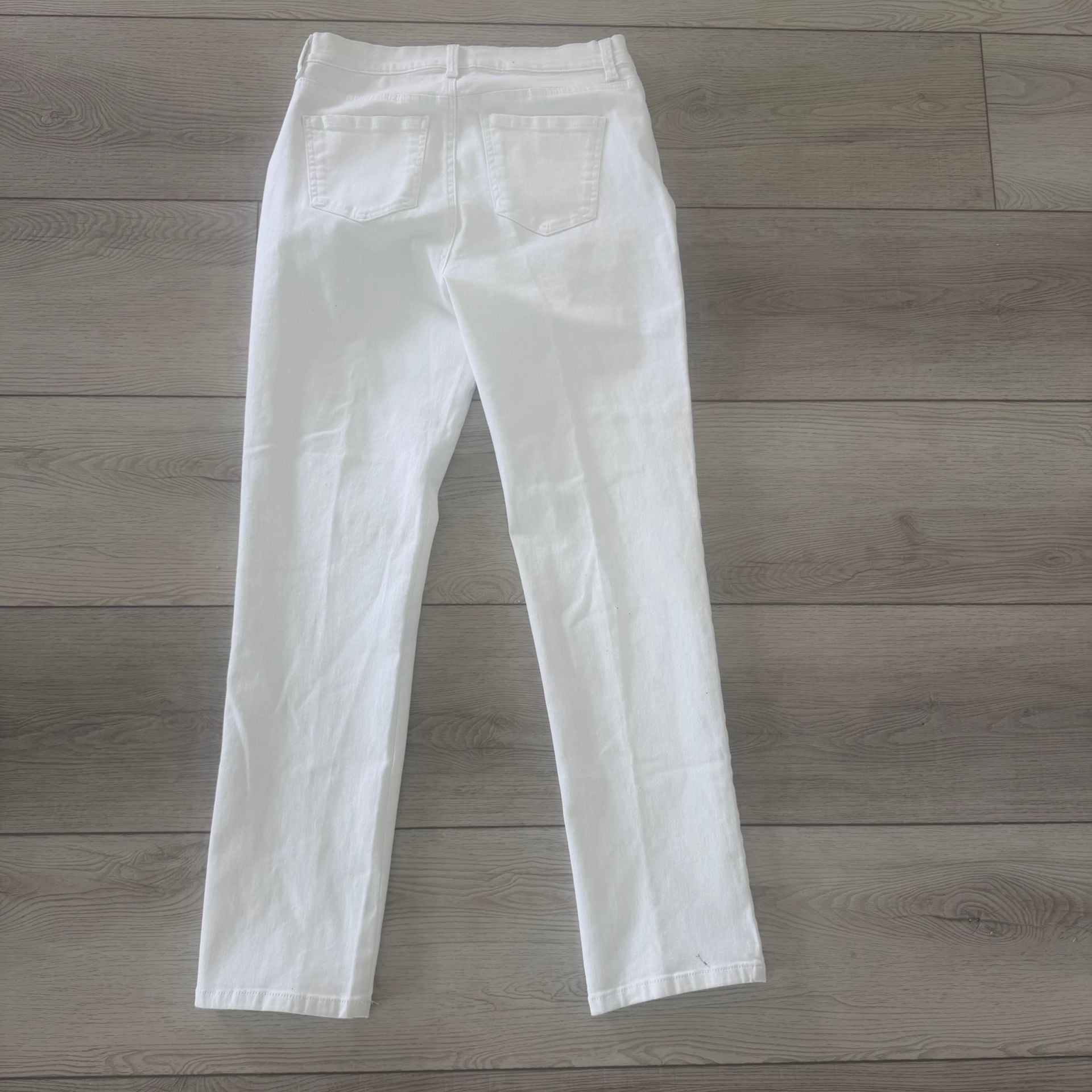 Gloria Vanderbilt Amanda Jeans Size 8 White Straight Leg Denim 5