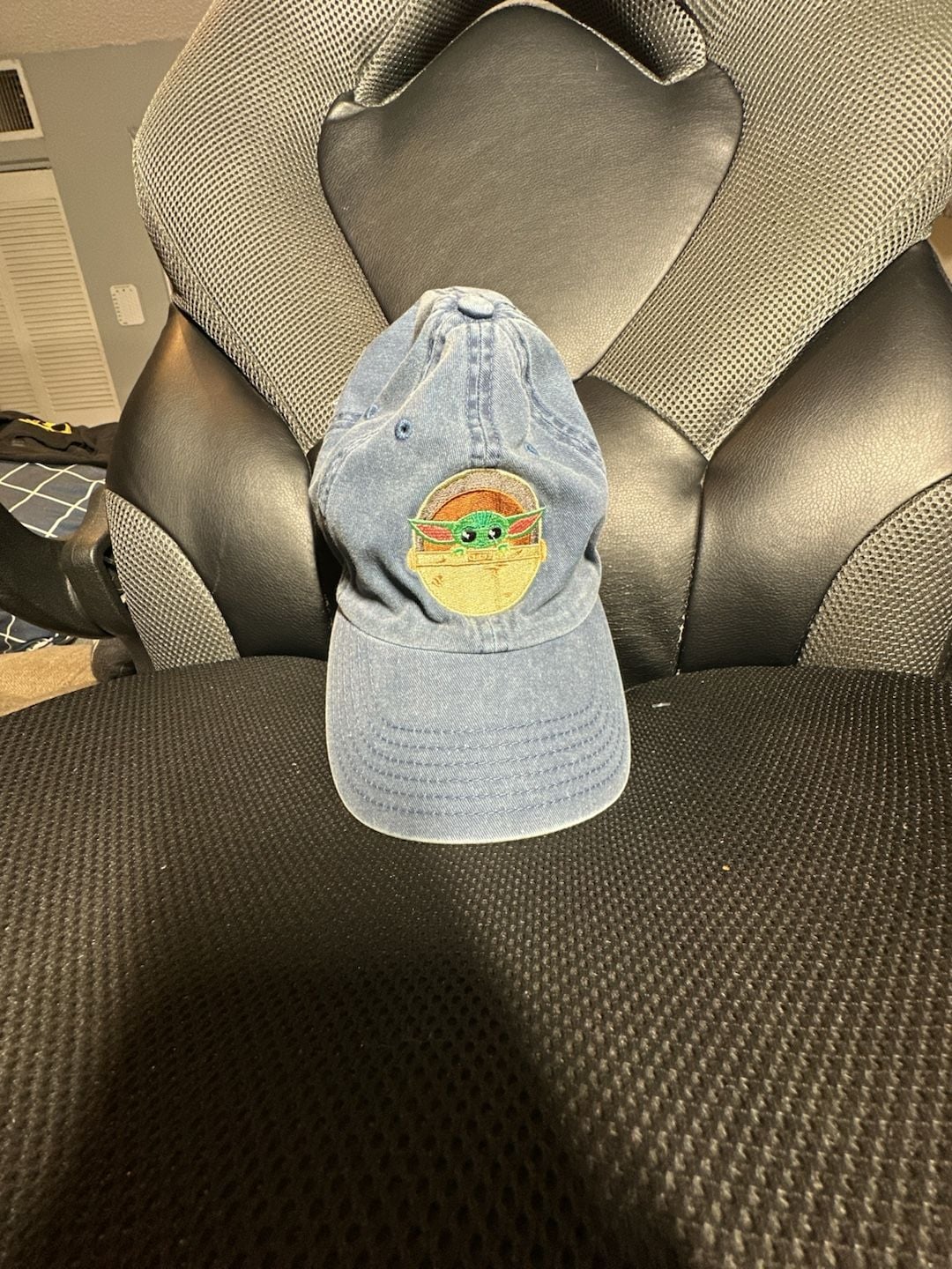 Star Wars The Mandalorian Grogu Baby Yoda Cap Blue Denim 1