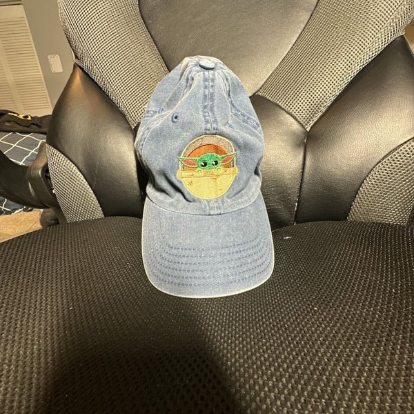 Star Wars The Mandalorian Grogu Baby Yoda Cap Blue Denim