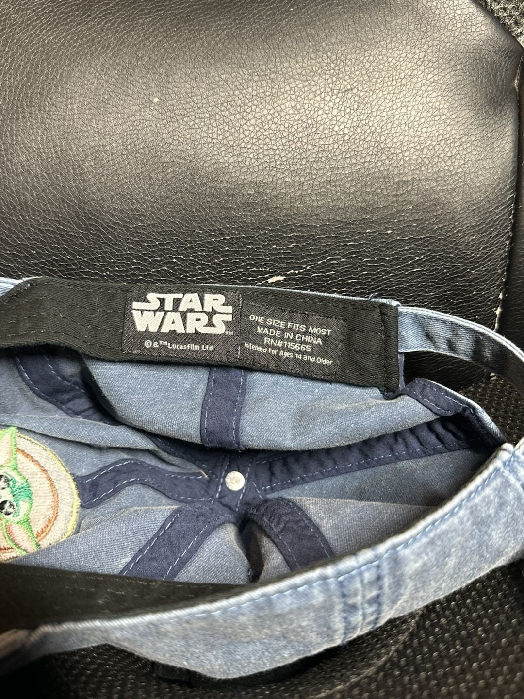 Star Wars The Mandalorian Grogu Baby Yoda Cap Blue Denim 2