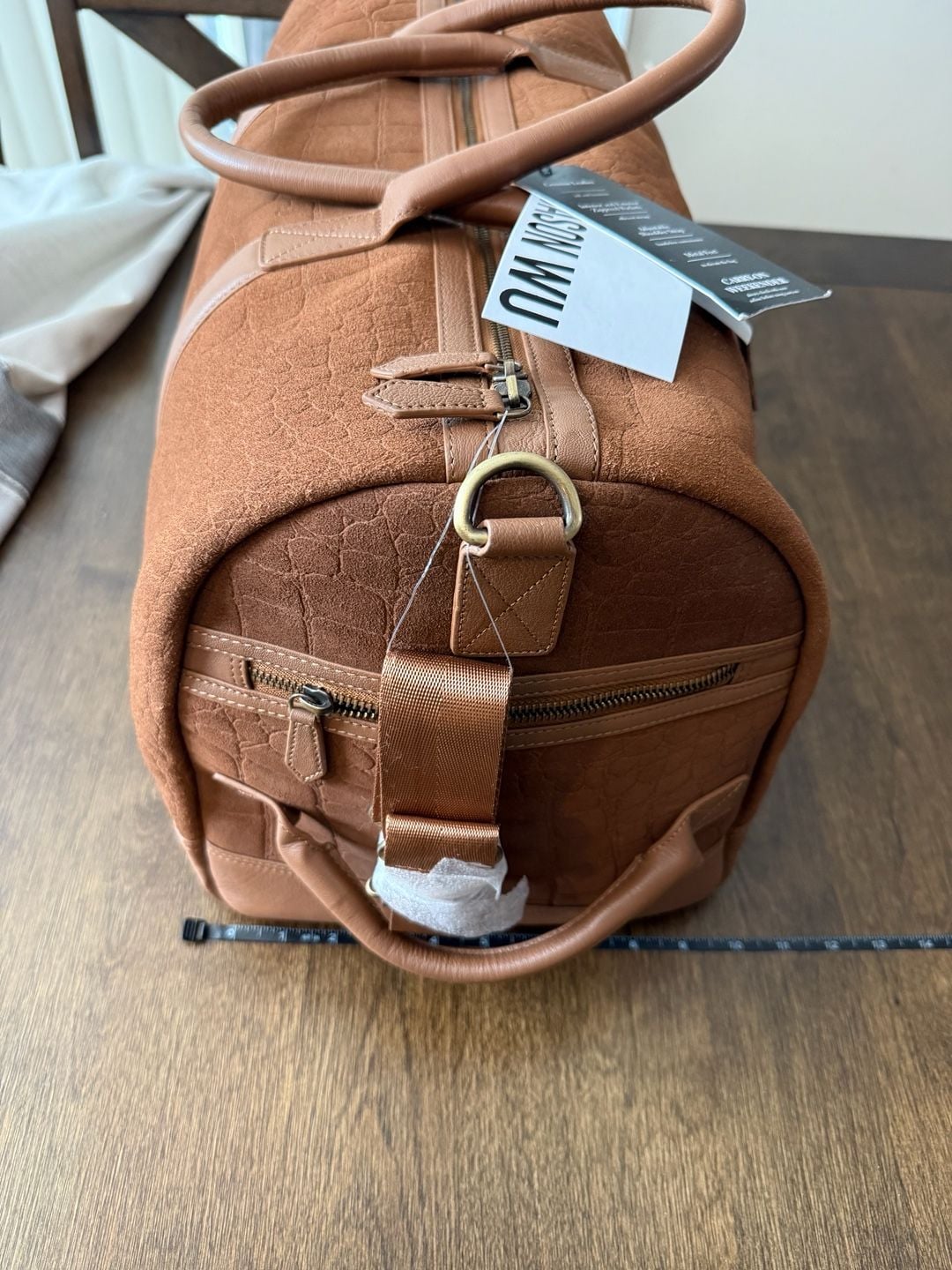 Jason Wu Carry-On Weekender Brown Leather Duffle Bag 6