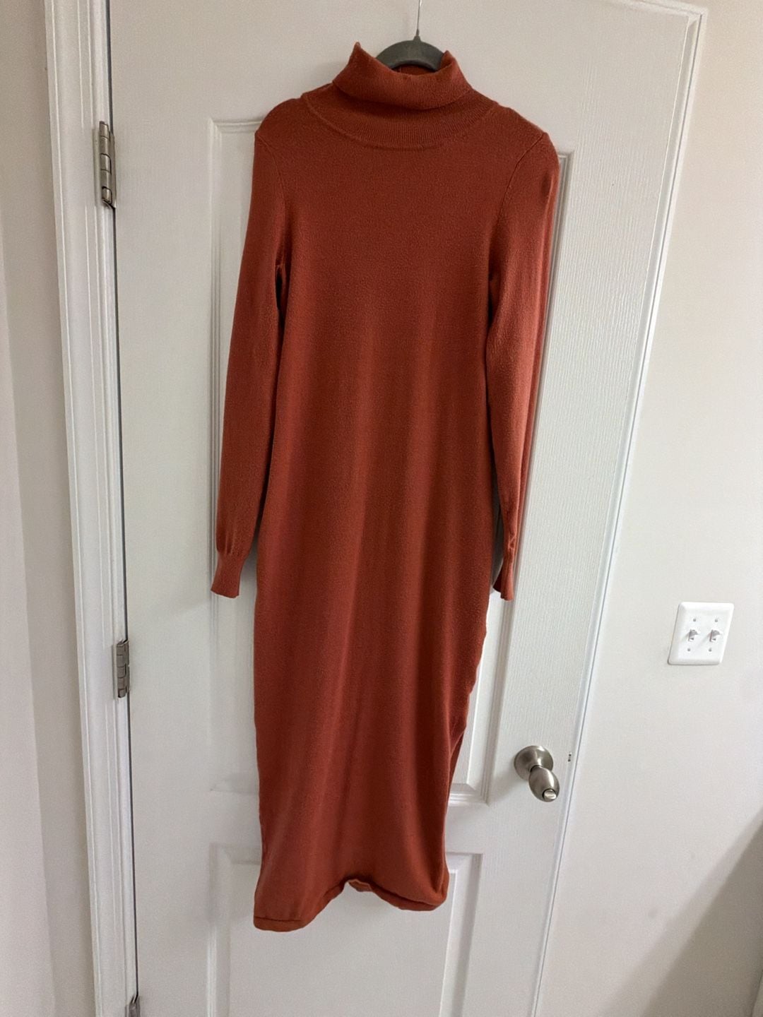 Long Sleeve Turtleneck Midi Sweater Dress 6