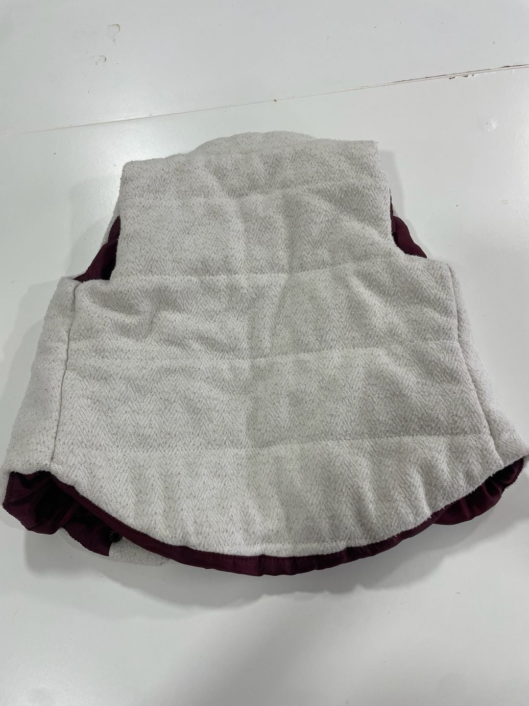 Max Studio Kids Puffer Vest Size 12M Cream White Metallic Bow 5
