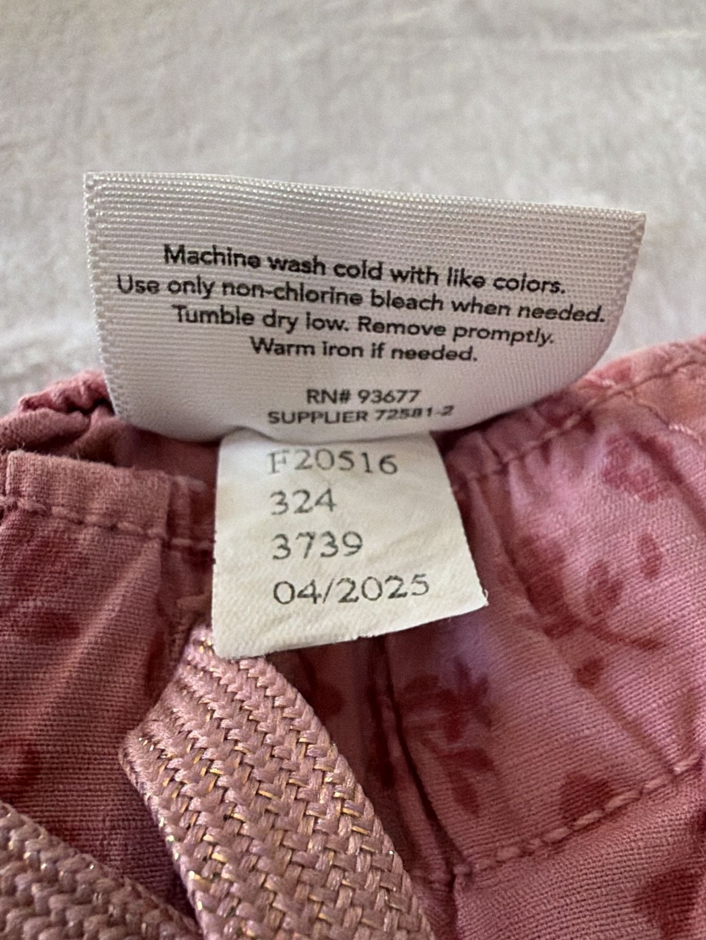 Okie Dokie Cargo Pants Size 18M Pink Floral Pull-On 4