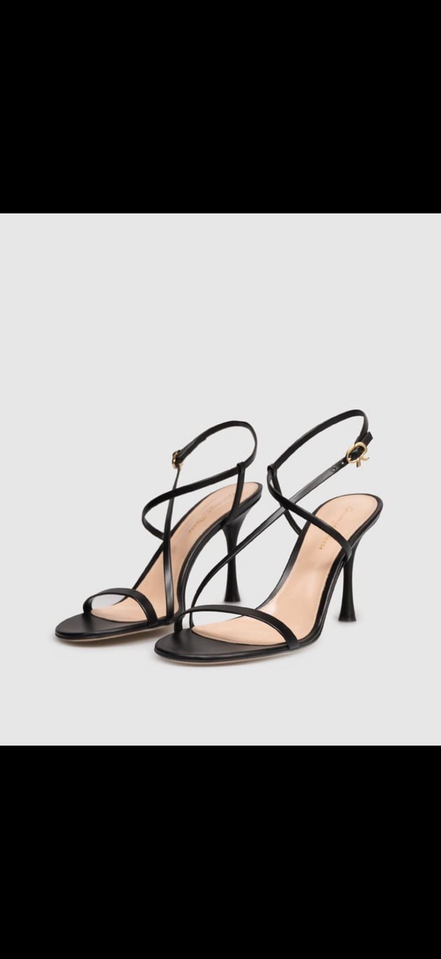 Gianvito Rossi Ascent 85 Black Calf Leather Sandals EU 37.5 – MSRP $945 2