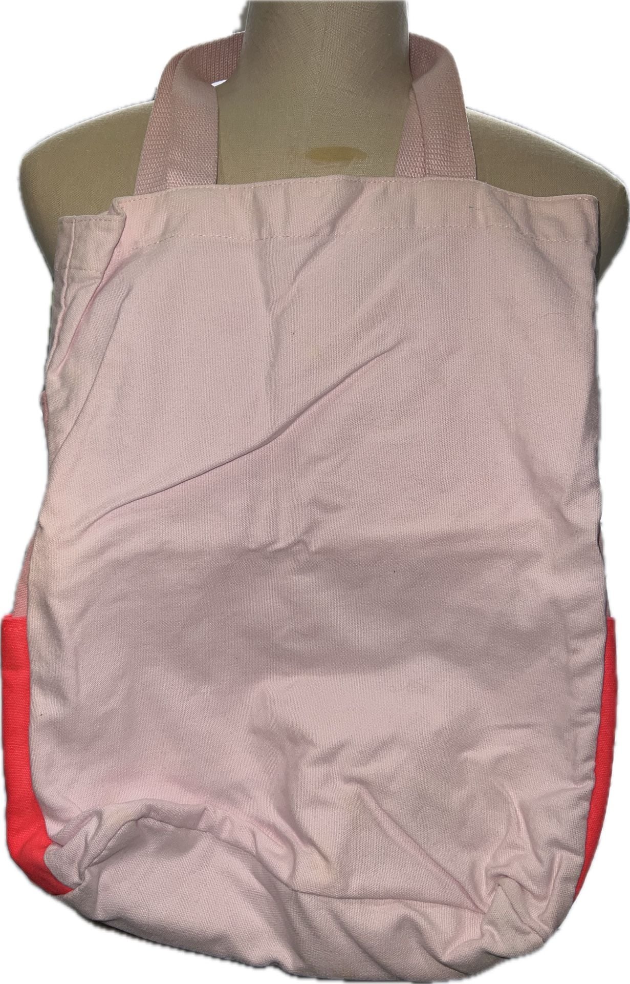Victoria's Secret Canvas Beach Tote Pink Ombre Multi-Pocket Bag 3