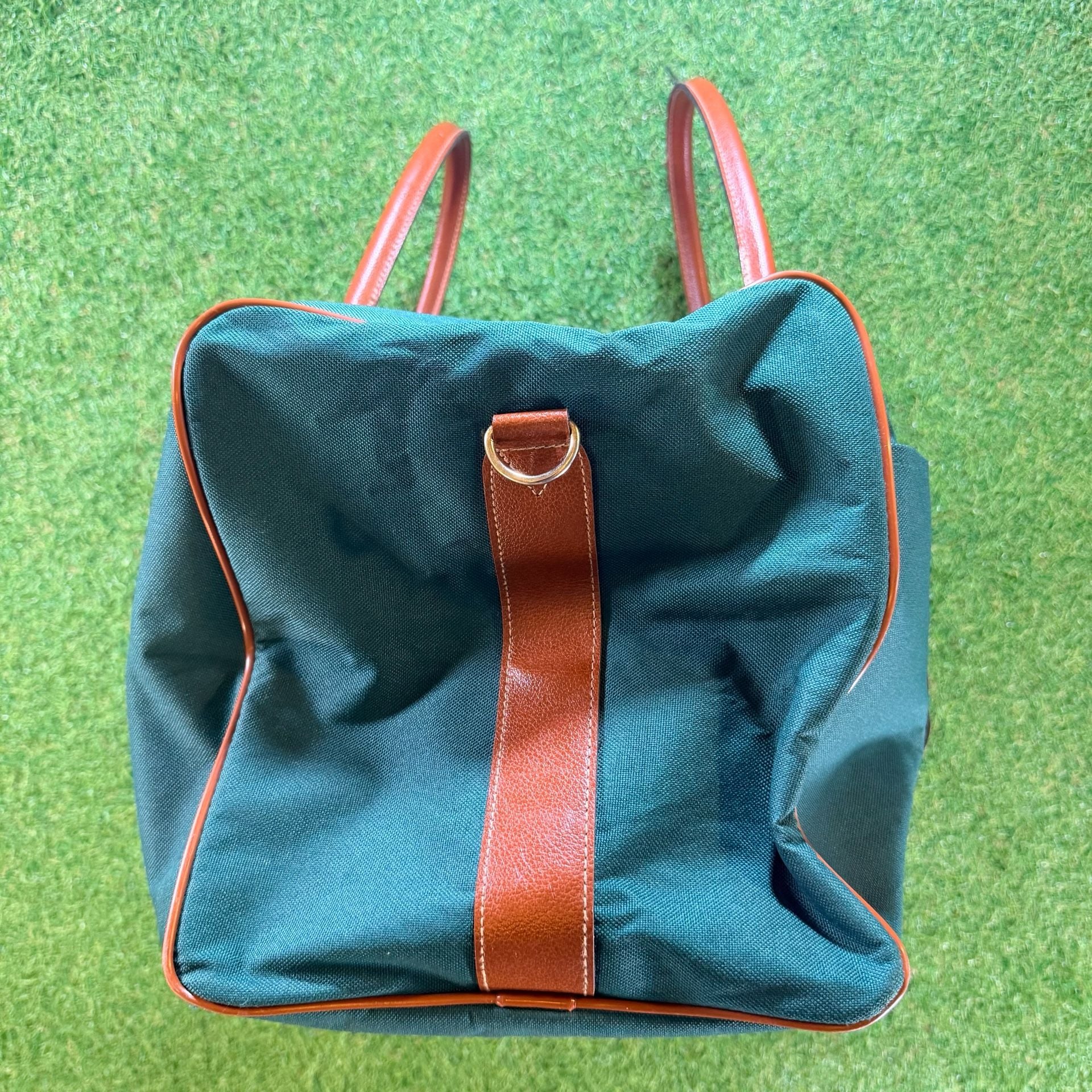 Polo Ralph Lauren Vintage Green Canvas Weekender Duffle Bag 6