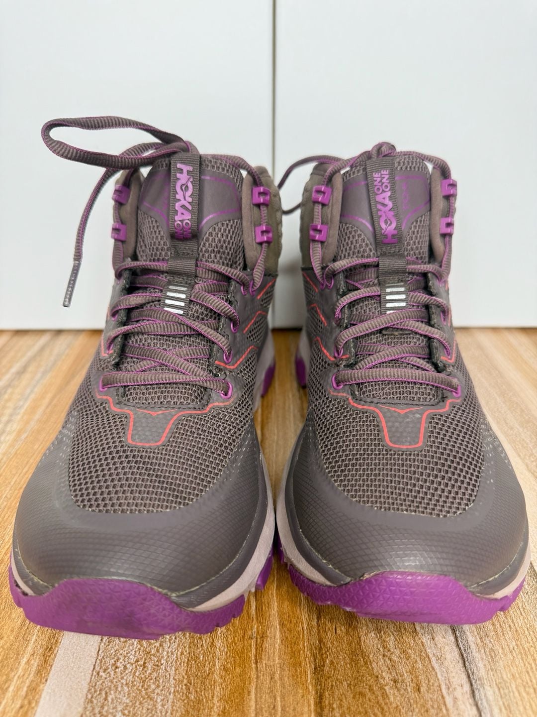 Hoka One One Toa GTX Size 7.5 Gray Purple Hiking Boots 2