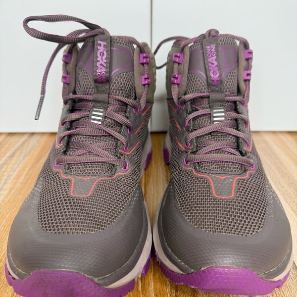 Hoka One One Toa GTX Size 7.5 Gray Purple Hiking Boots