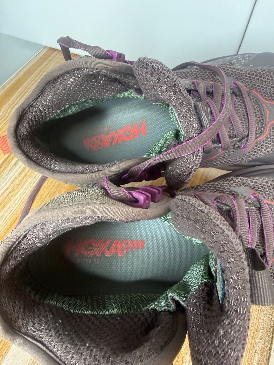 Hoka One One Toa GTX Size 7.5 Gray Purple Hiking Boots 9