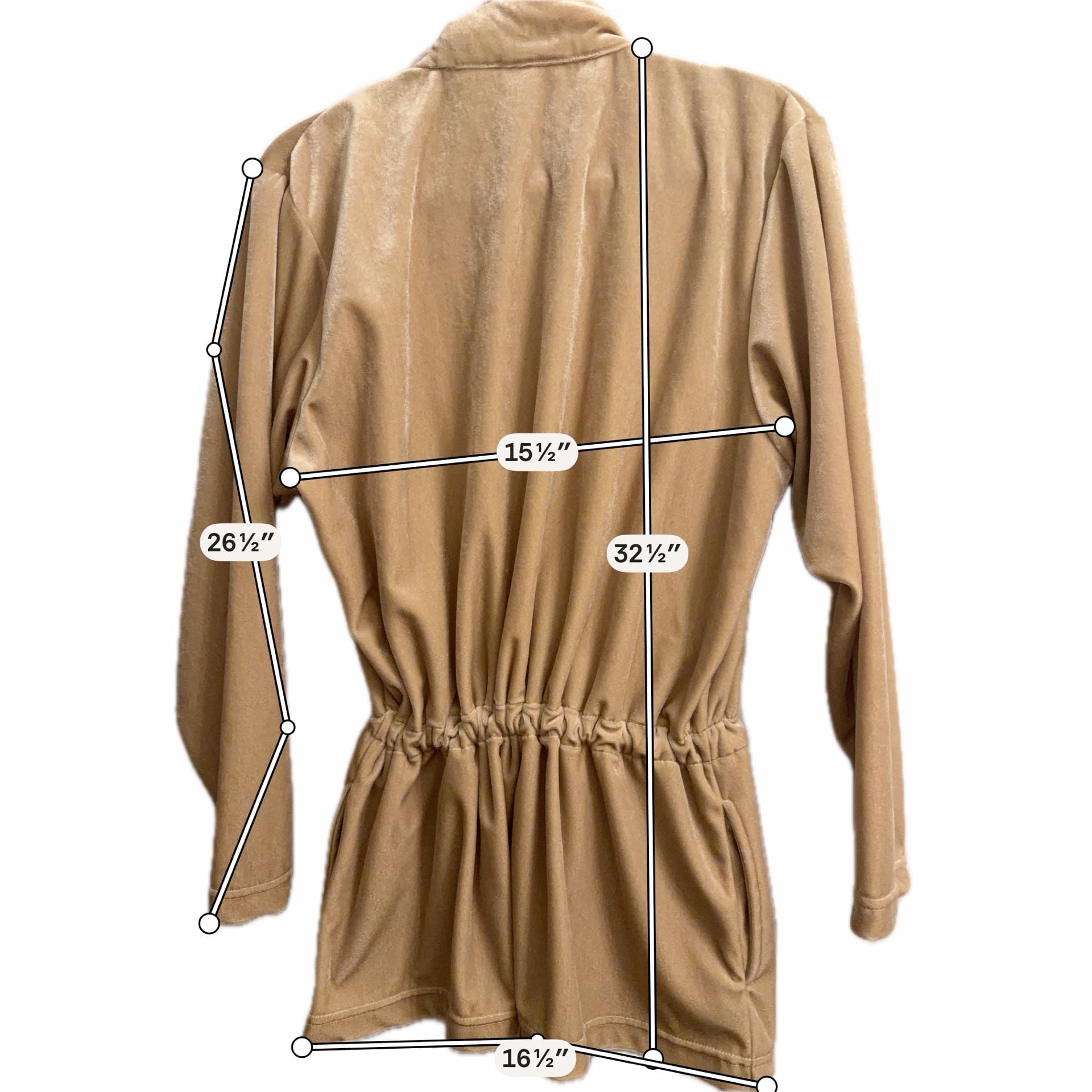 Villager Sport by Liz Claiborne Velour Jumpsuit Gold
#13V926 8