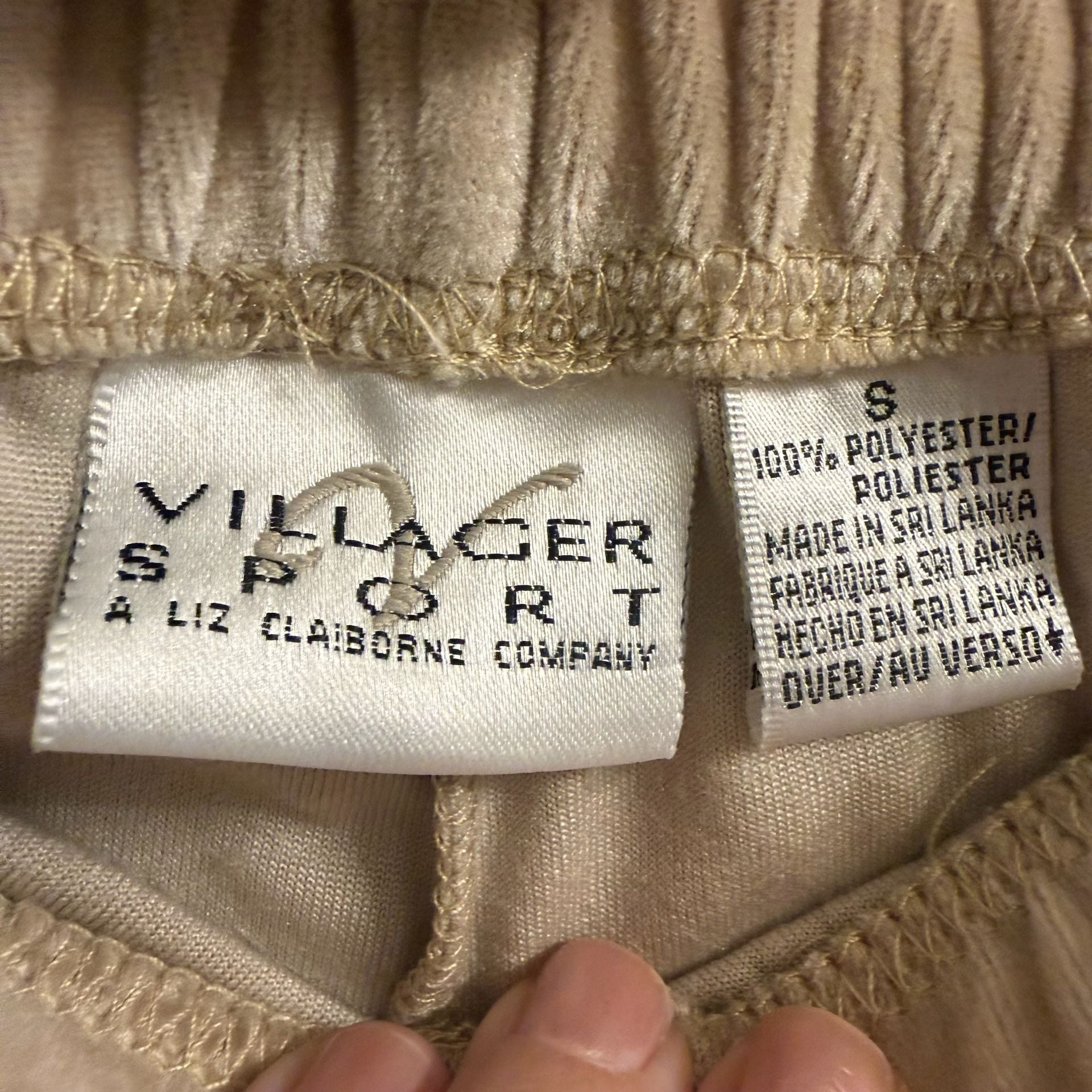 Villager Sport by Liz Claiborne Velour Jumpsuit Gold
#13V926 10