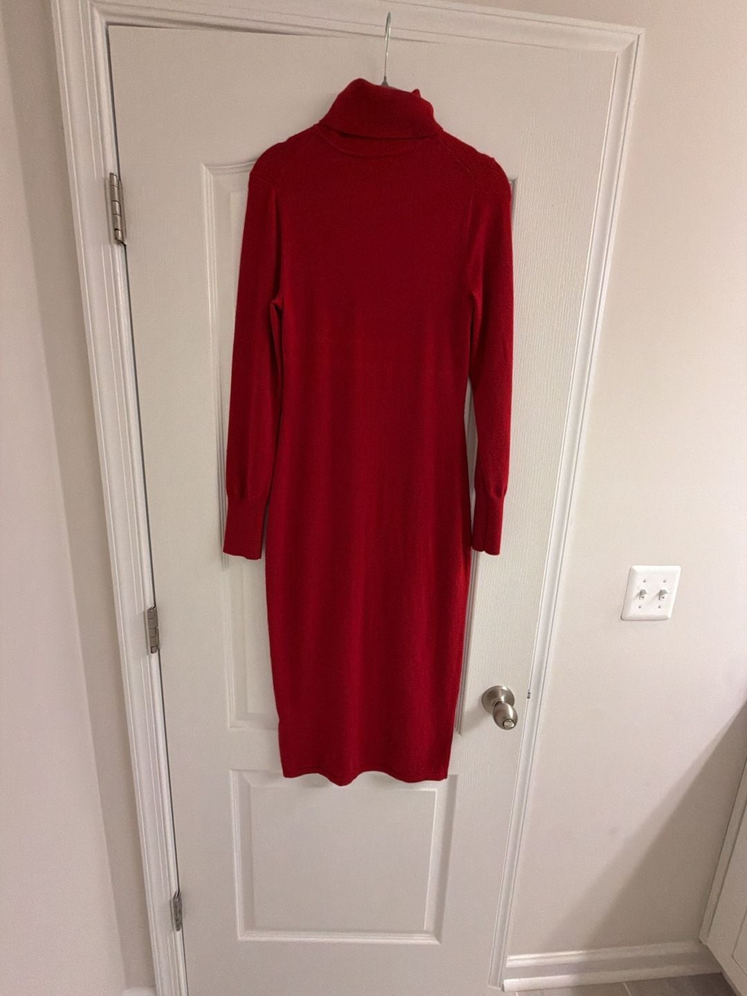 Ribbed Turtleneck Midi Sweater Dress 12