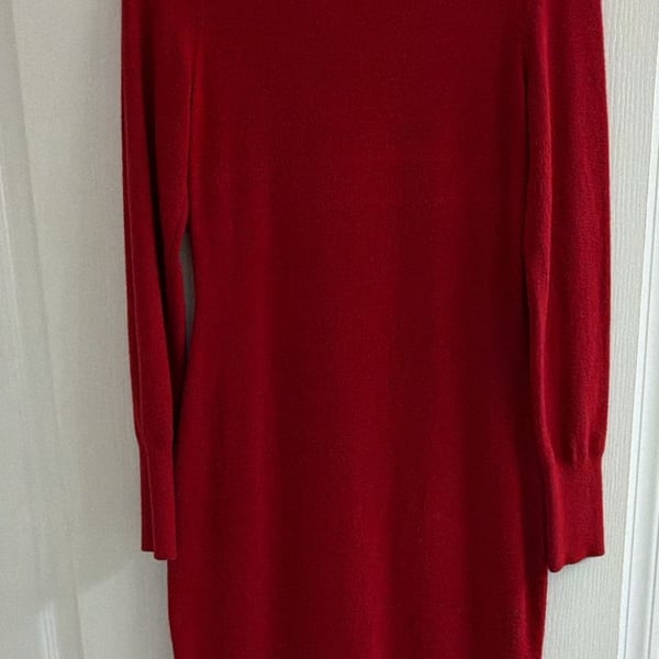Ribbed Turtleneck Midi Sweater Dress