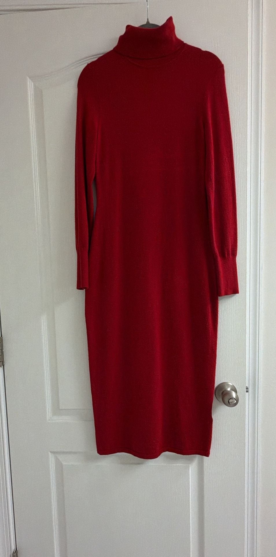 Ribbed Turtleneck Midi Sweater Dress 7