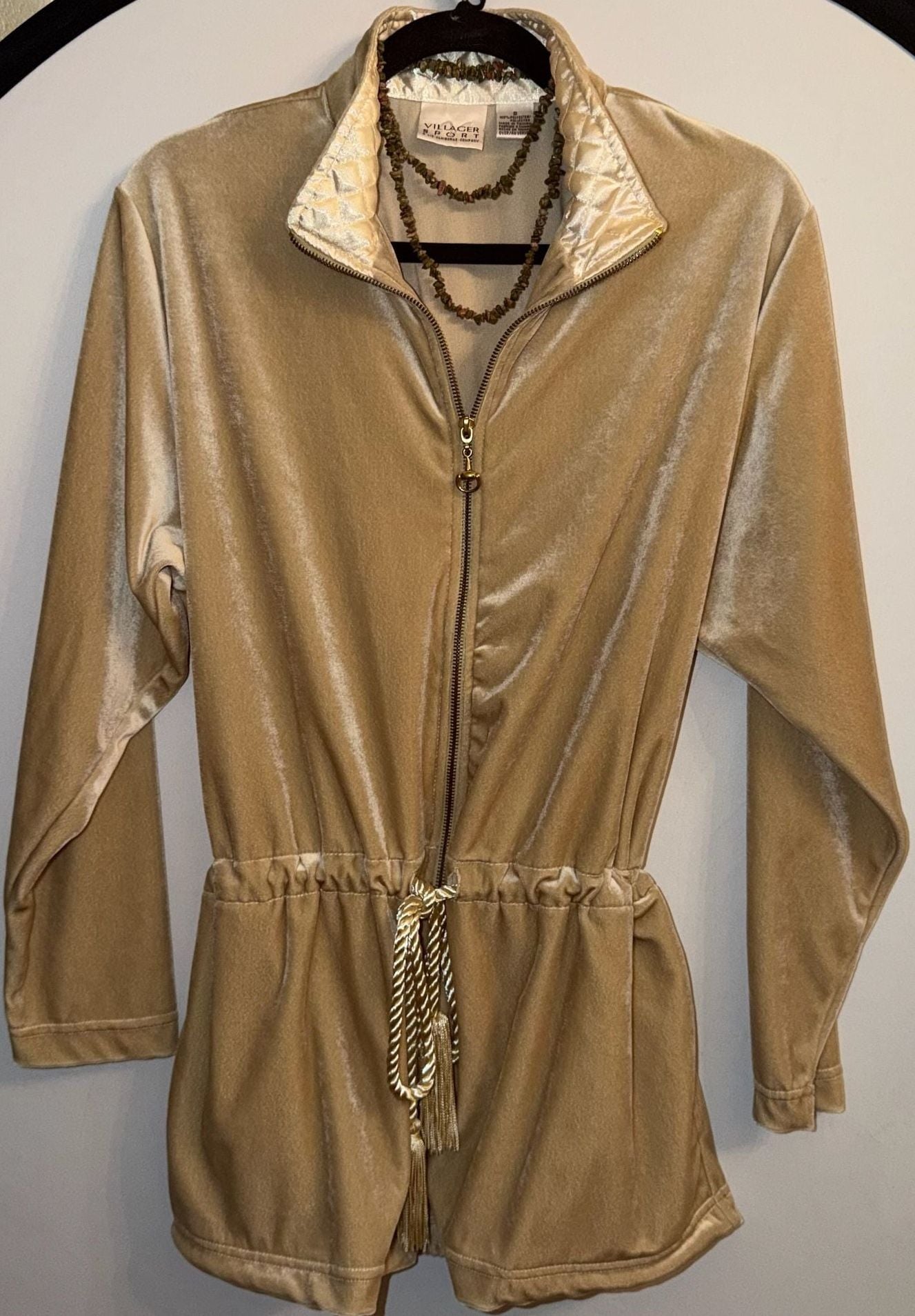 Villager Sport by Liz Claiborne Velour Jumpsuit Gold
#13V926 6