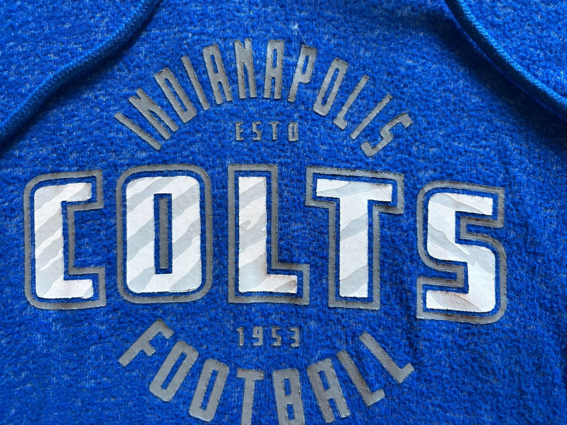 Zubaz Indianapolis Colts womens Hoodie Size S Blue Marled Soft Pullover 4