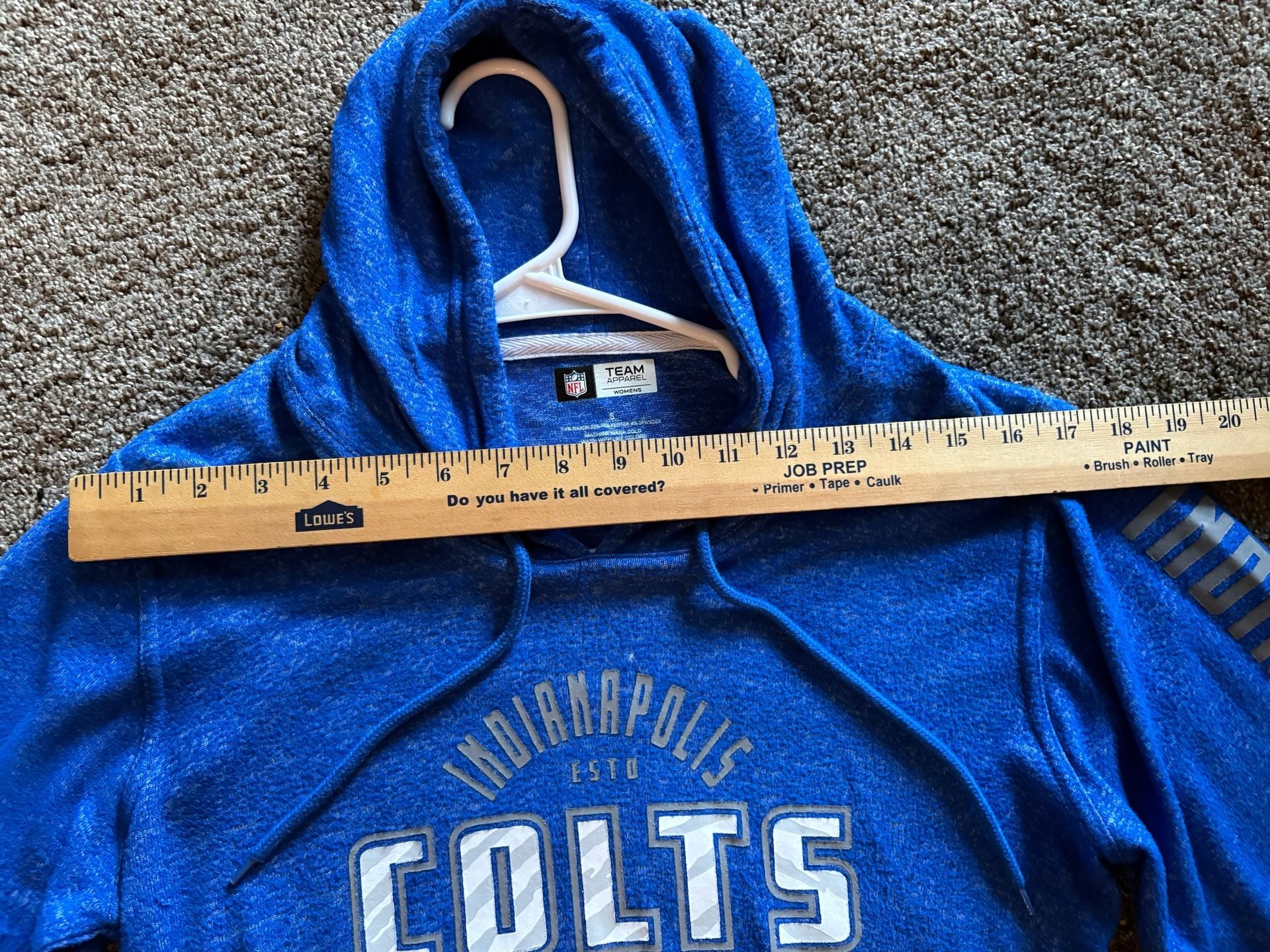 Zubaz Indianapolis Colts womens Hoodie Size S Blue Marled Soft Pullover 7