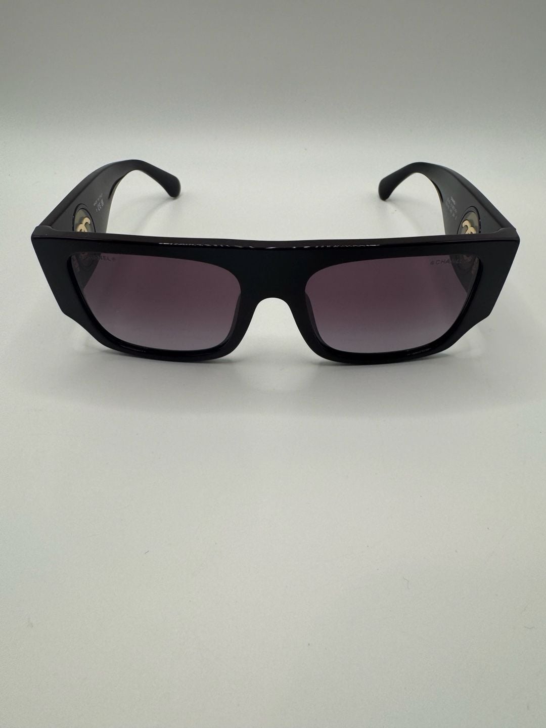 New Authentic Chanel Square Sunglasses 5549 Burgundy Gold CC 3
