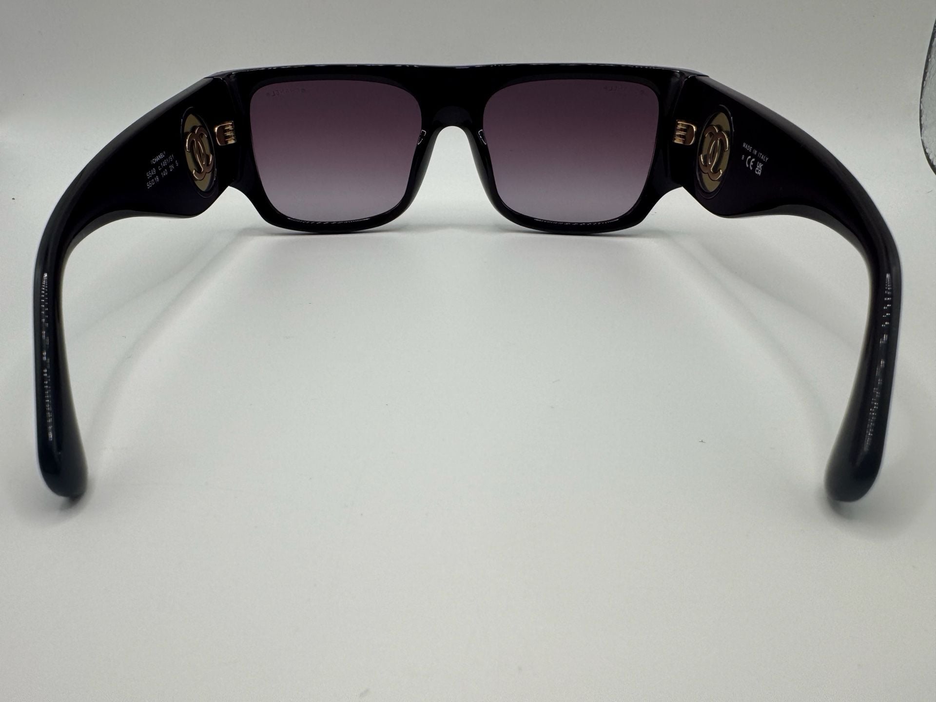 New Authentic Chanel Square Sunglasses 5549 Burgundy Gold CC 5