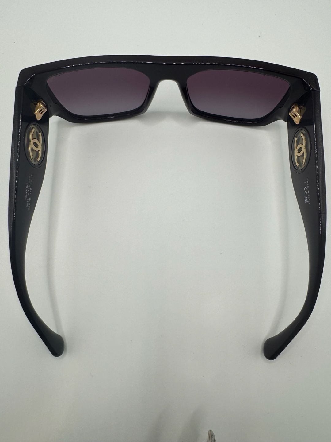 New Authentic Chanel Square Sunglasses 5549 Burgundy Gold CC 6